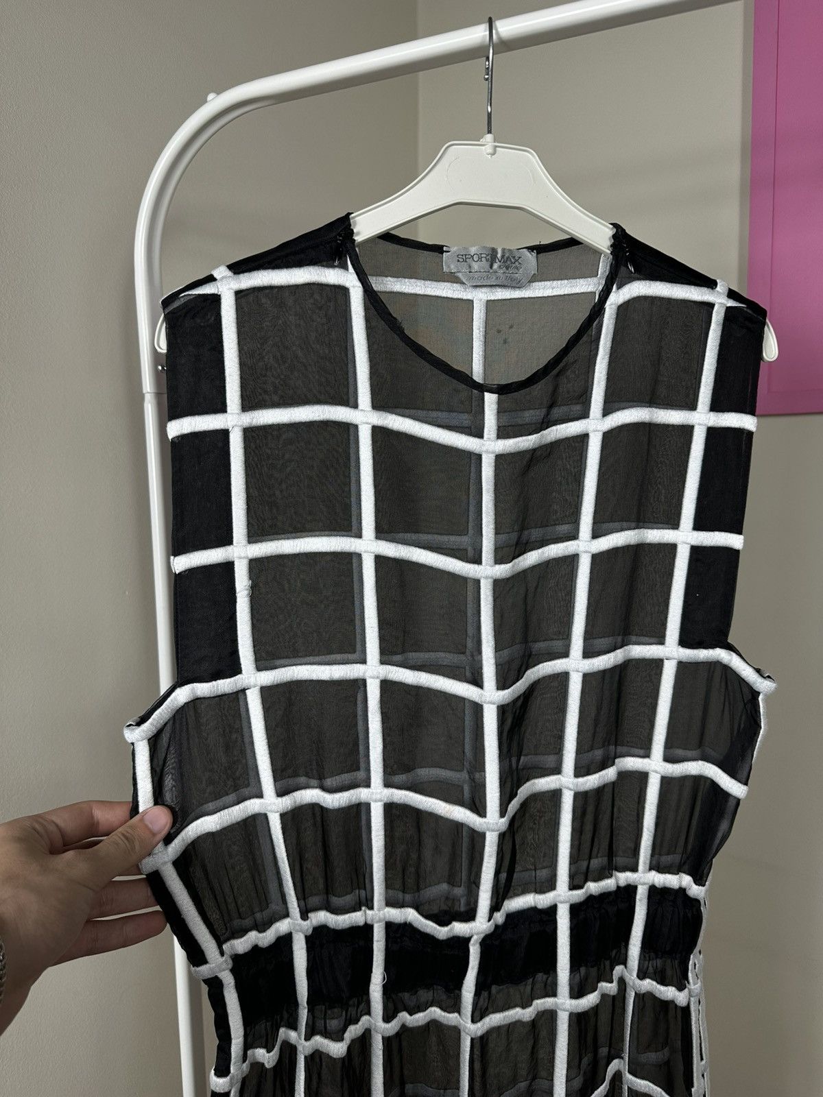 Sportmax Rare Sportmax Defile Runaway 2013 Silk Mid Dress Check Size S / US 4 / IT 40 - 6 Thumbnail