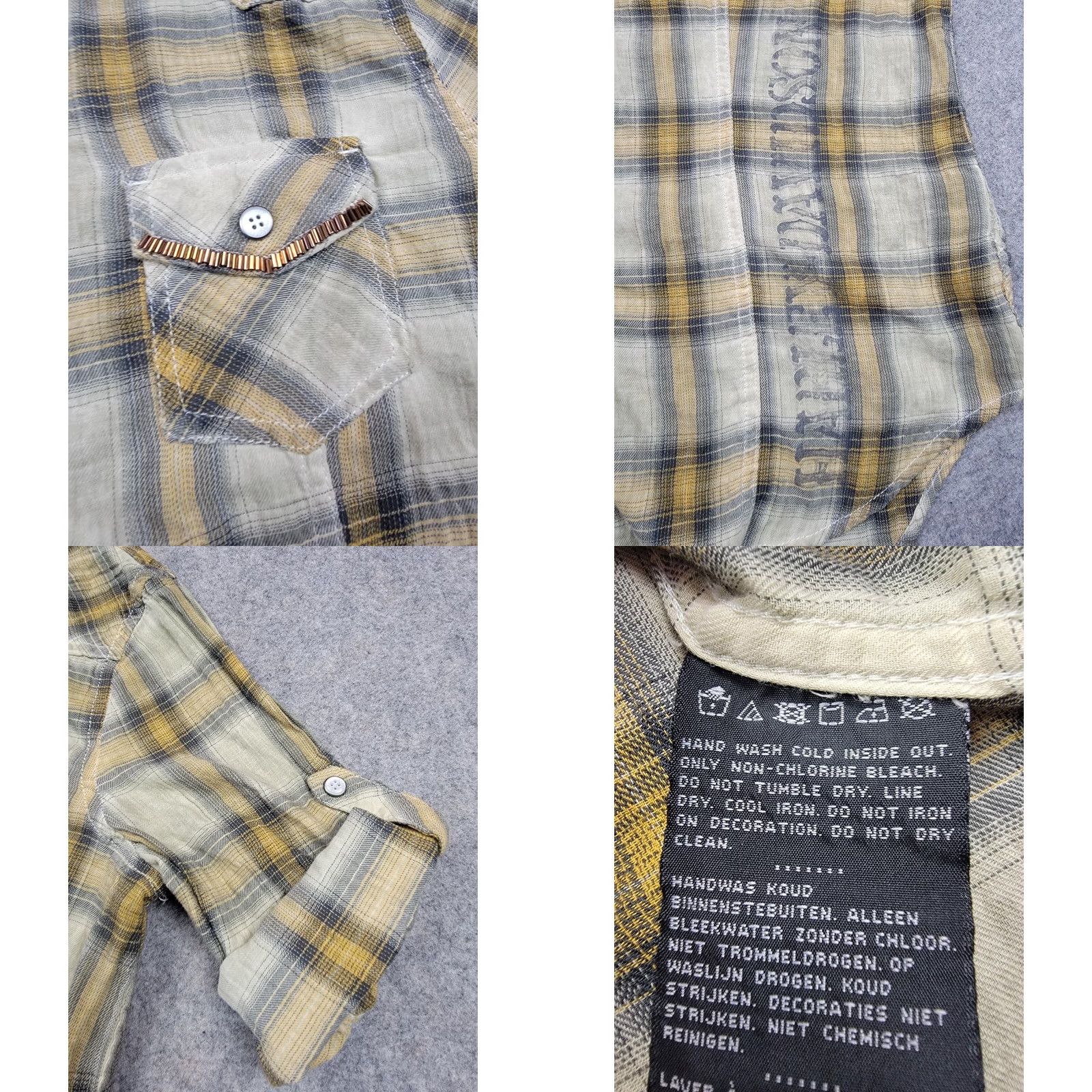 Harley Davidson Harley Davidson Womens Medium Plaid Button Up Lightweight Size M / US 6-8 / IT 42-44 - 9 Thumbnail
