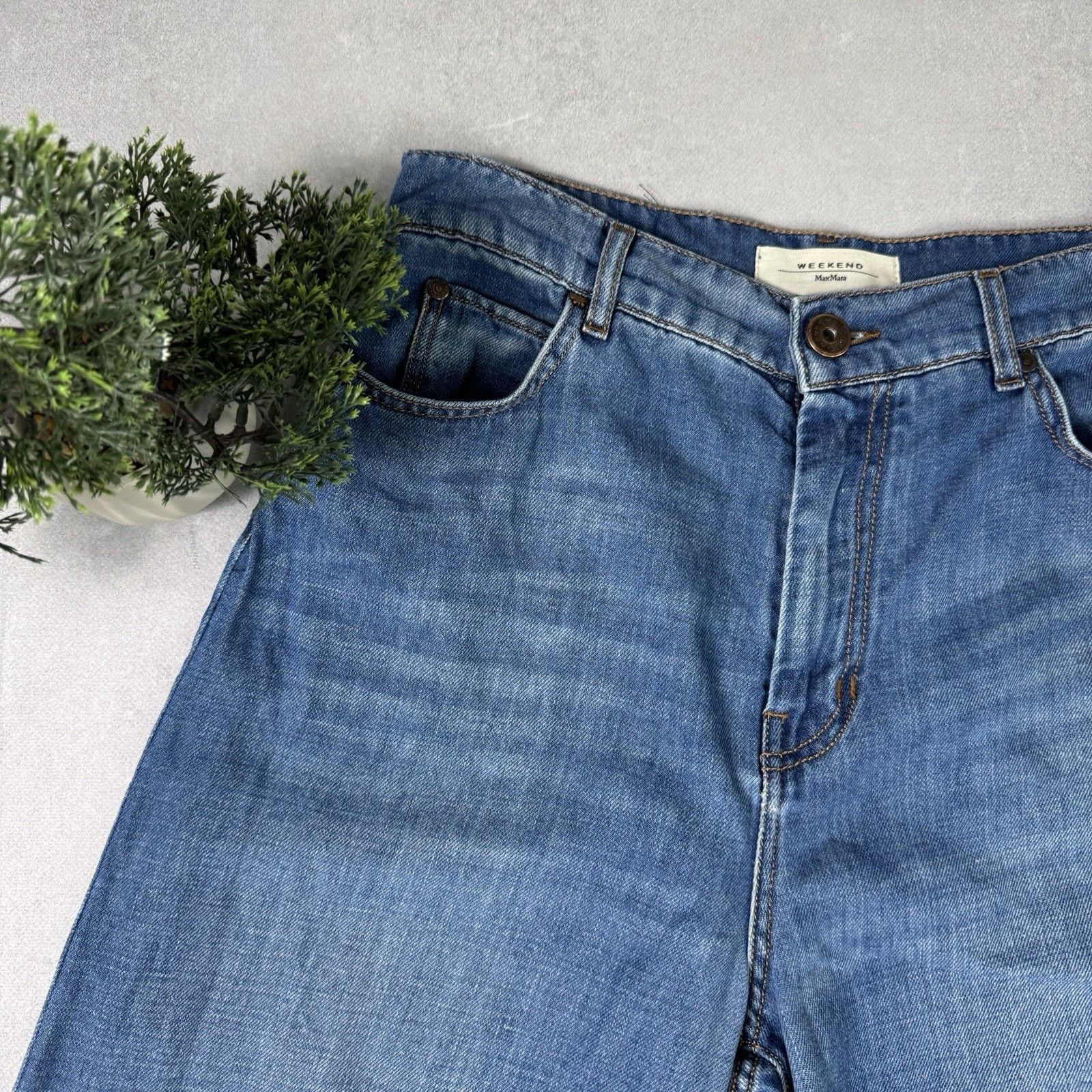 Weekend Max Mara Weekend Max Mara Flared Jeans mit 5-Pocket Size US 10 Blue Size 32" / US 10 / IT 46 - 3 Thumbnail