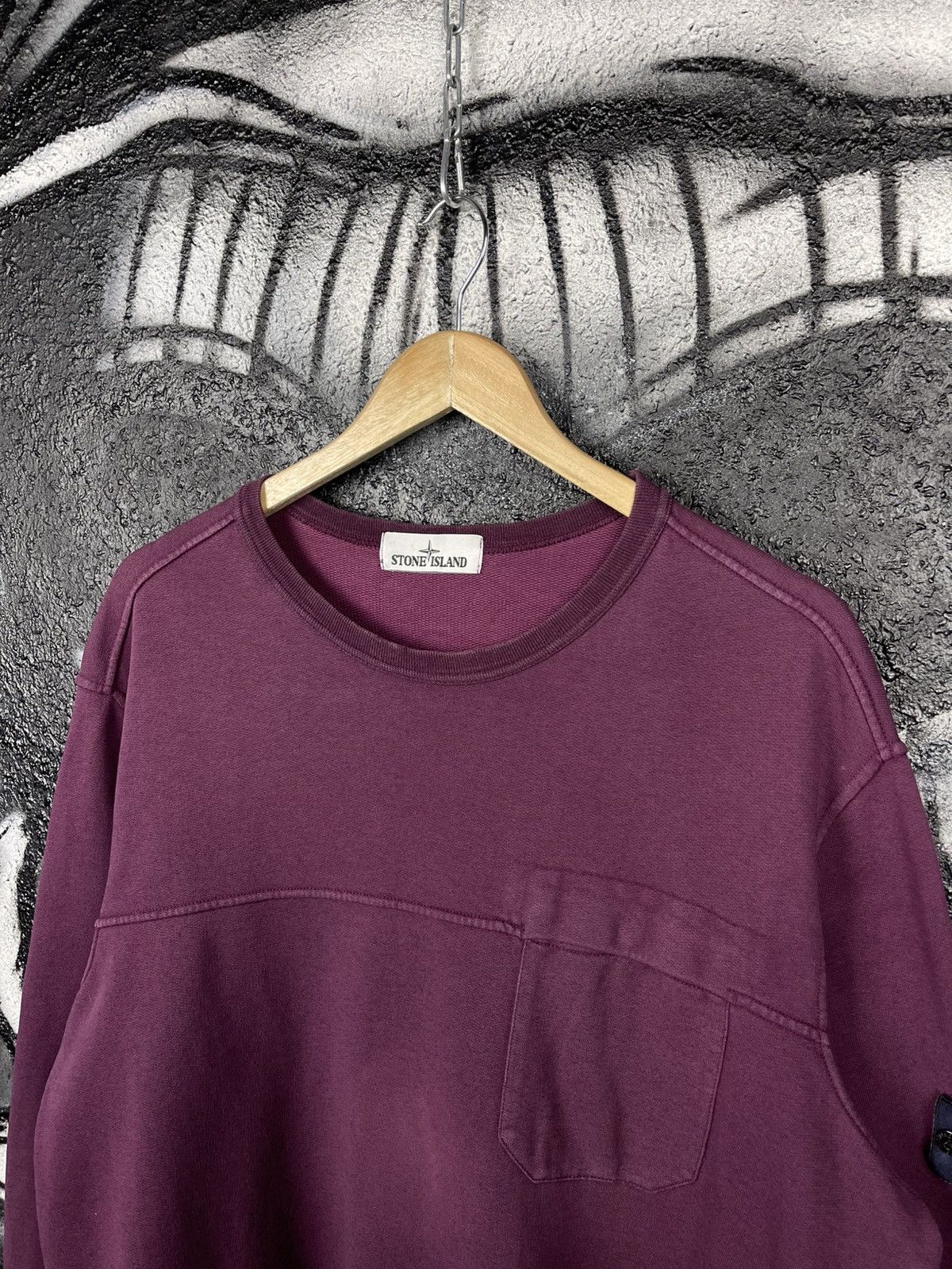 Stone Island Stone Island Purple Crewneck Pocket Sweatshirt Mens Size 3XL Size US XXL / EU 58 / 5 - 3 Thumbnail