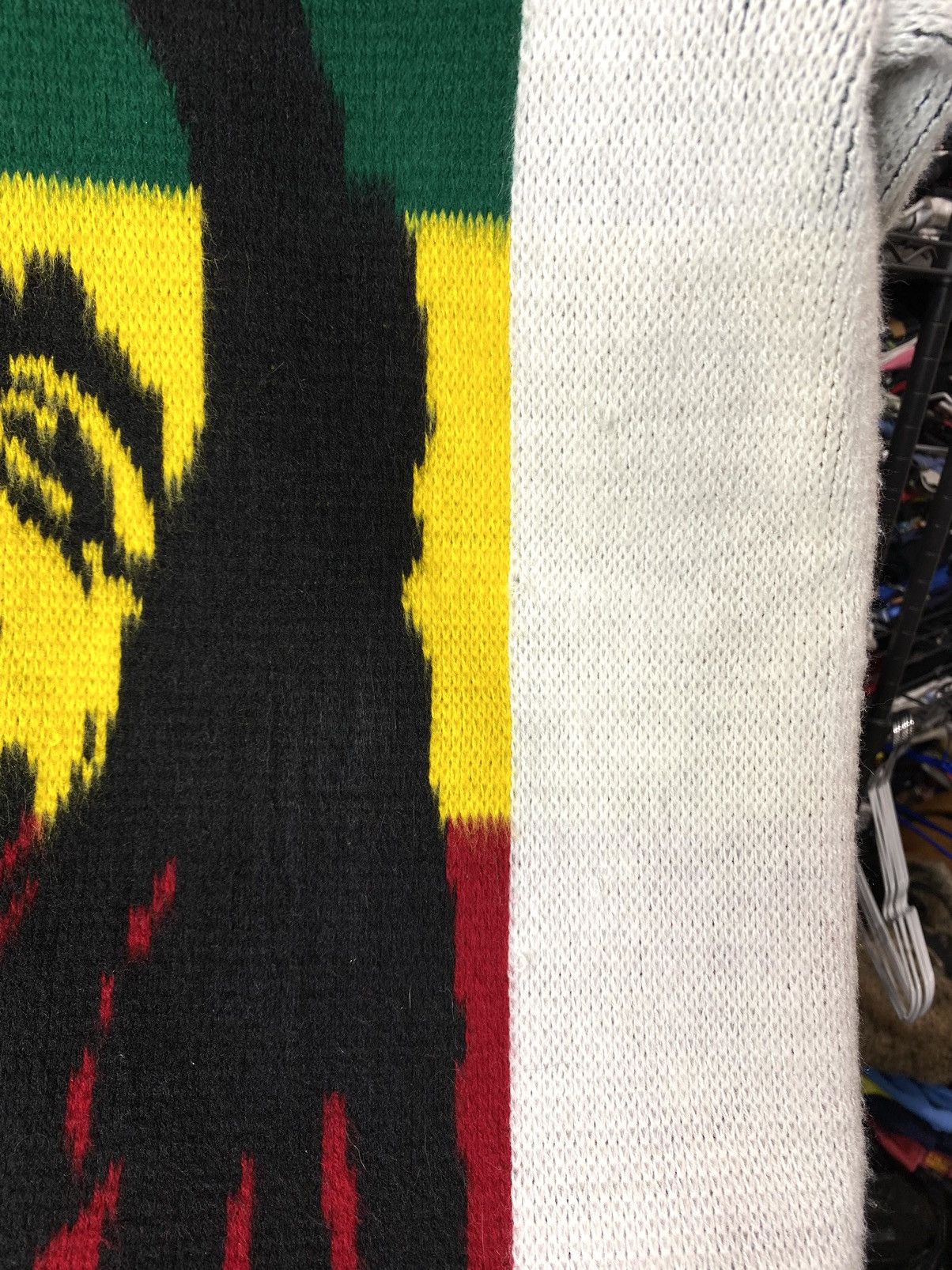 Bob Marley 💥Rare! Vintage Bob Marley Full Knit Heavy Hoodie Jacket Size US L / EU 52-54 / 3 - 19 Thumbnail