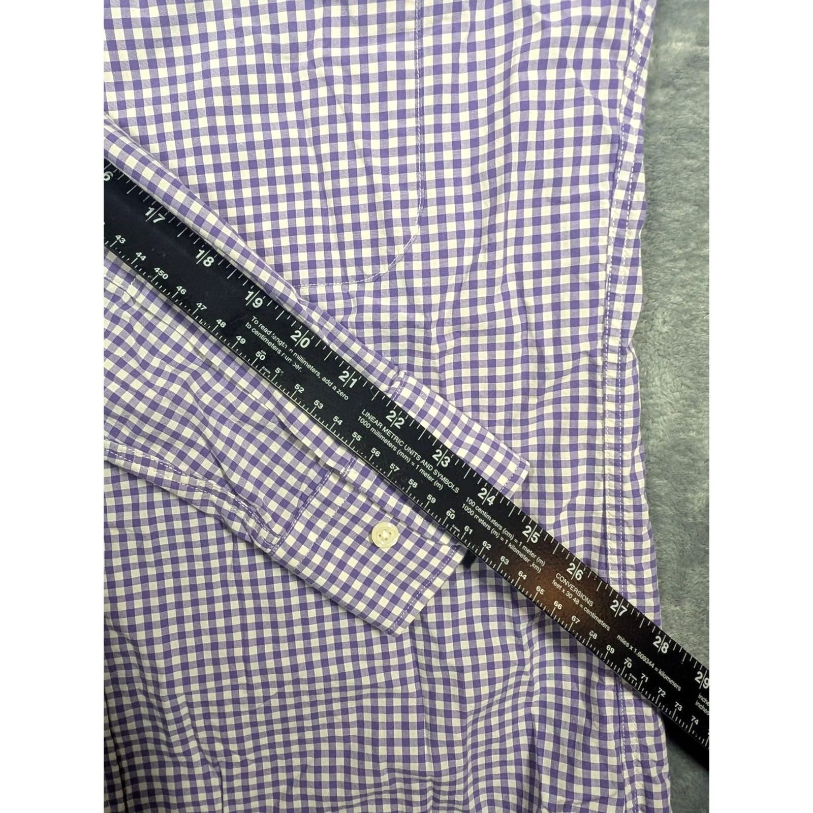 Vintage Gitman Bros Shirt Mens Medium Purple Gingham Button-Down Long Sleeve Made In USA Size US M / EU 48-50 / 2 - 4 Thumbnail