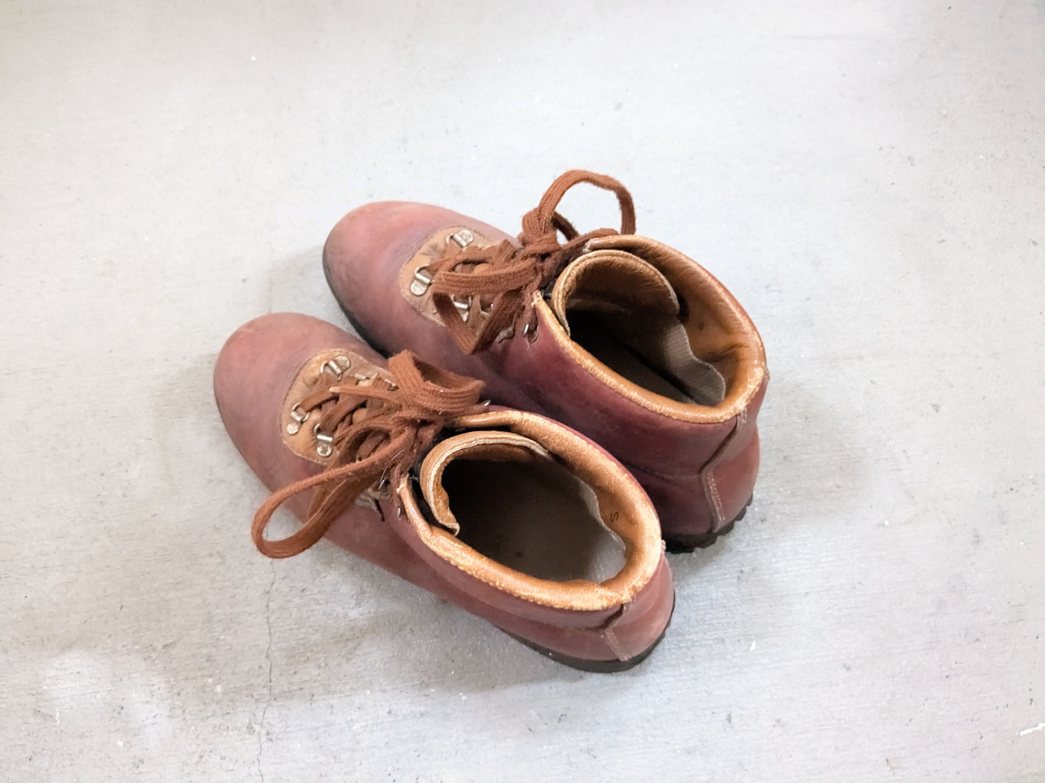 Genuine Leather × Vintage Vintage Hiking Boots 8 Brown Leather Lace Up Mountain Size US 8 / EU 41 - 13 Thumbnail