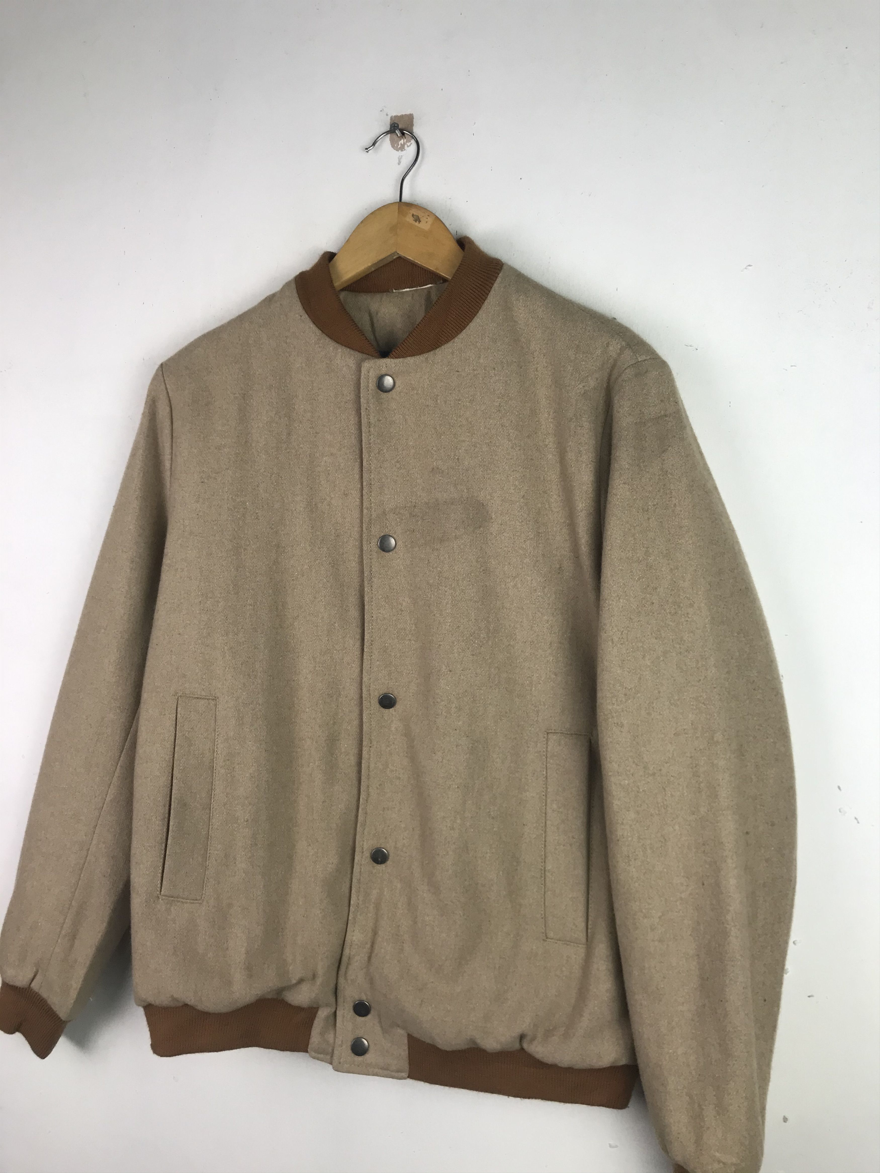 Japanese Brand × Vintage Vintage Wool Bomber Jacket Full Button Size US M / EU 48-50 / 2 - 4 Thumbnail