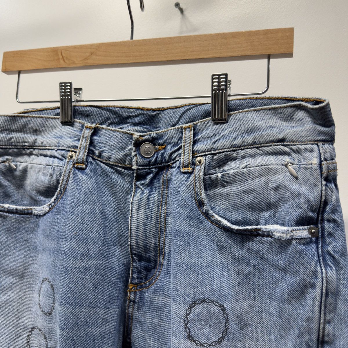 1017 ALYX 9SM 1017 Alyx 9SM Slashed Thorn Distressed Denim Jeans Size US 32 / EU 48 - 5 Thumbnail