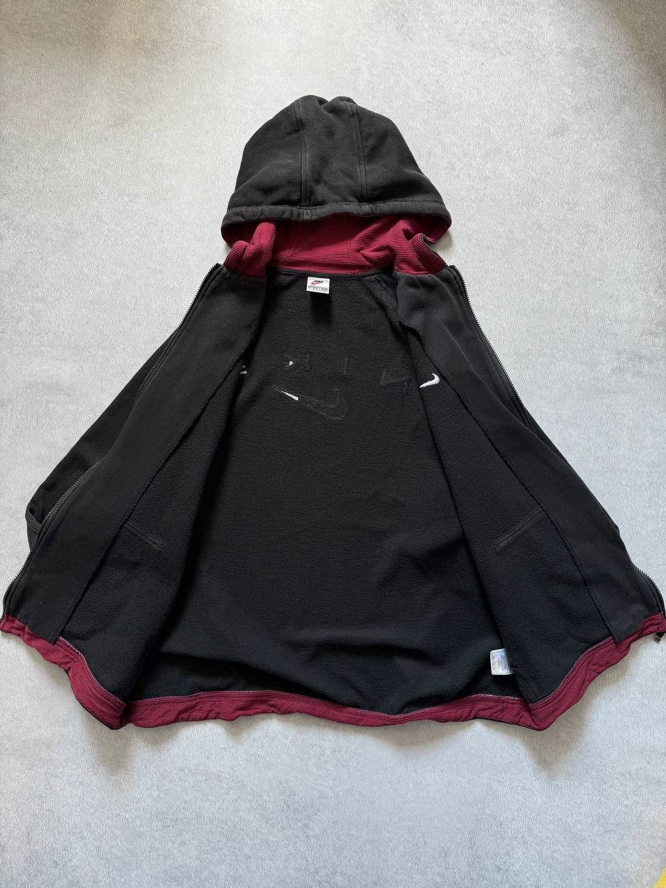 Nike Vintage 90s Nike Baggy Zip Hoodie Big Logo Size US XL / EU 56 / 4 - 8 Thumbnail
