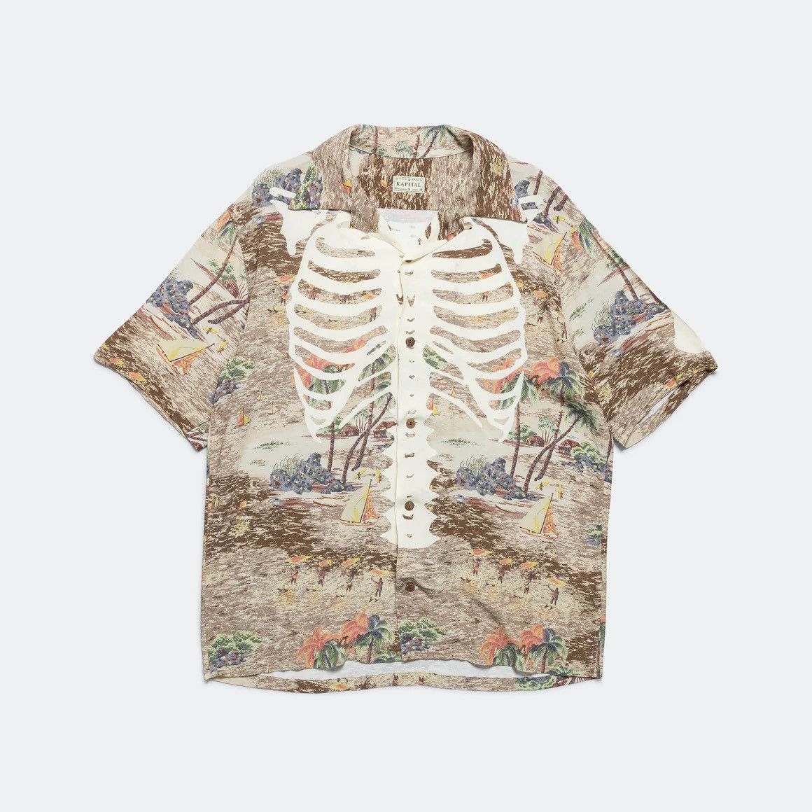 Kapital Kapital Men's Rayon Kamekameha Bone Aloha Shirt Size US L / EU 52-54 / 3 - 4 Thumbnail