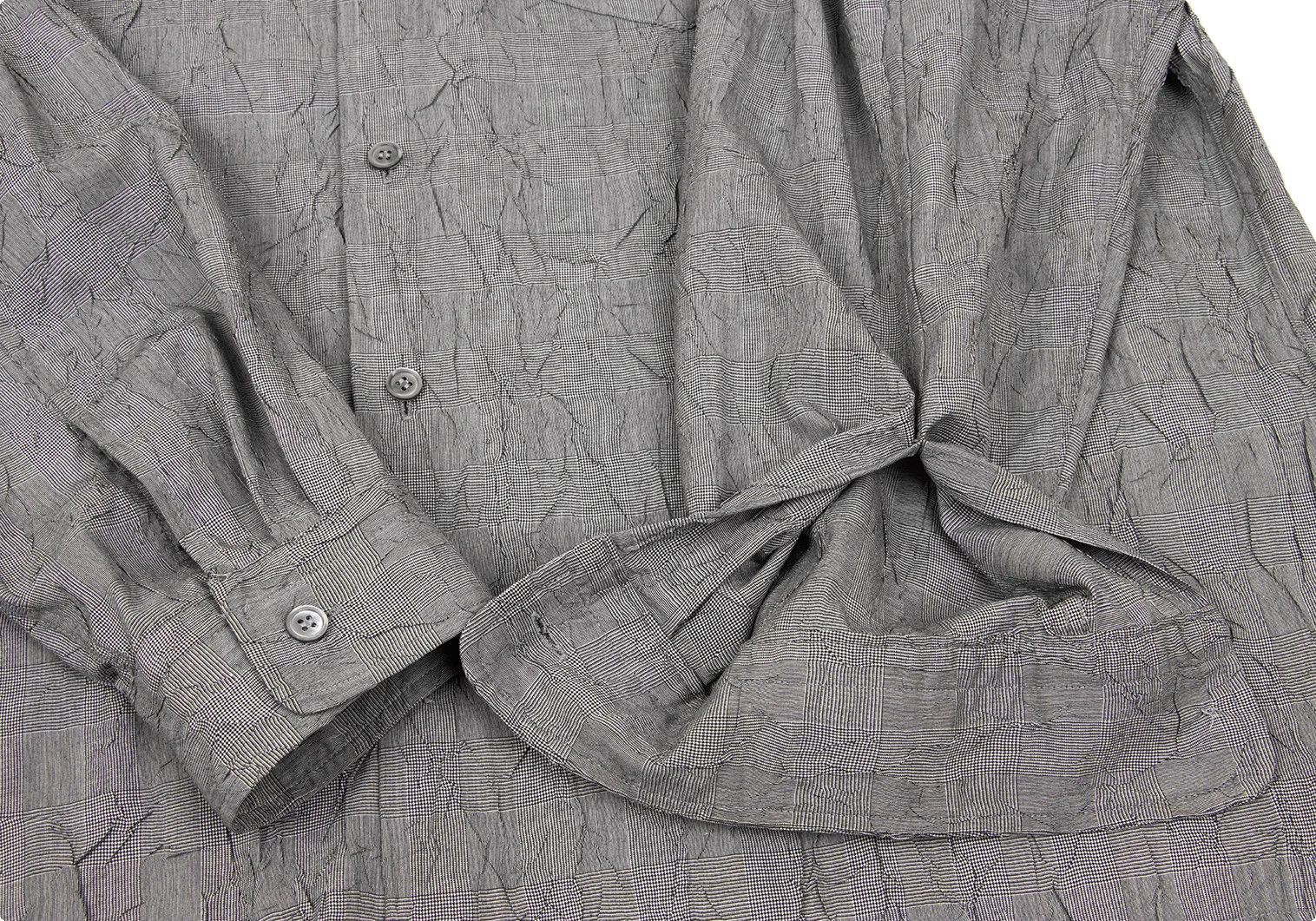 Issey Miyake Gray Glen Check Pleats Shirt for Men Size 4 Size US XL / EU 56 / 4 - 7 Thumbnail