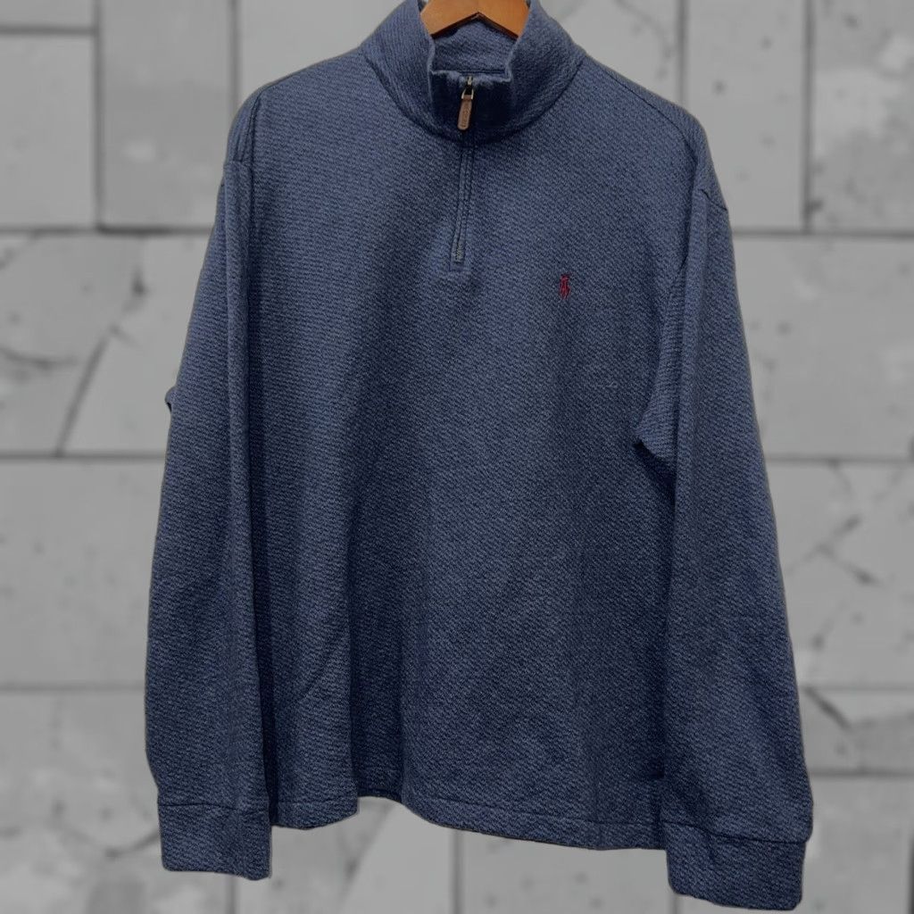 Ralph Lauren Polo Ralph Lauren Blue Half Zip Pullover Mens XL Pullover Blue Polo Ralph Lauren Half Zip Pullover Mens XL Size US XL / EU 56 / 4 - 1 Thumbnail