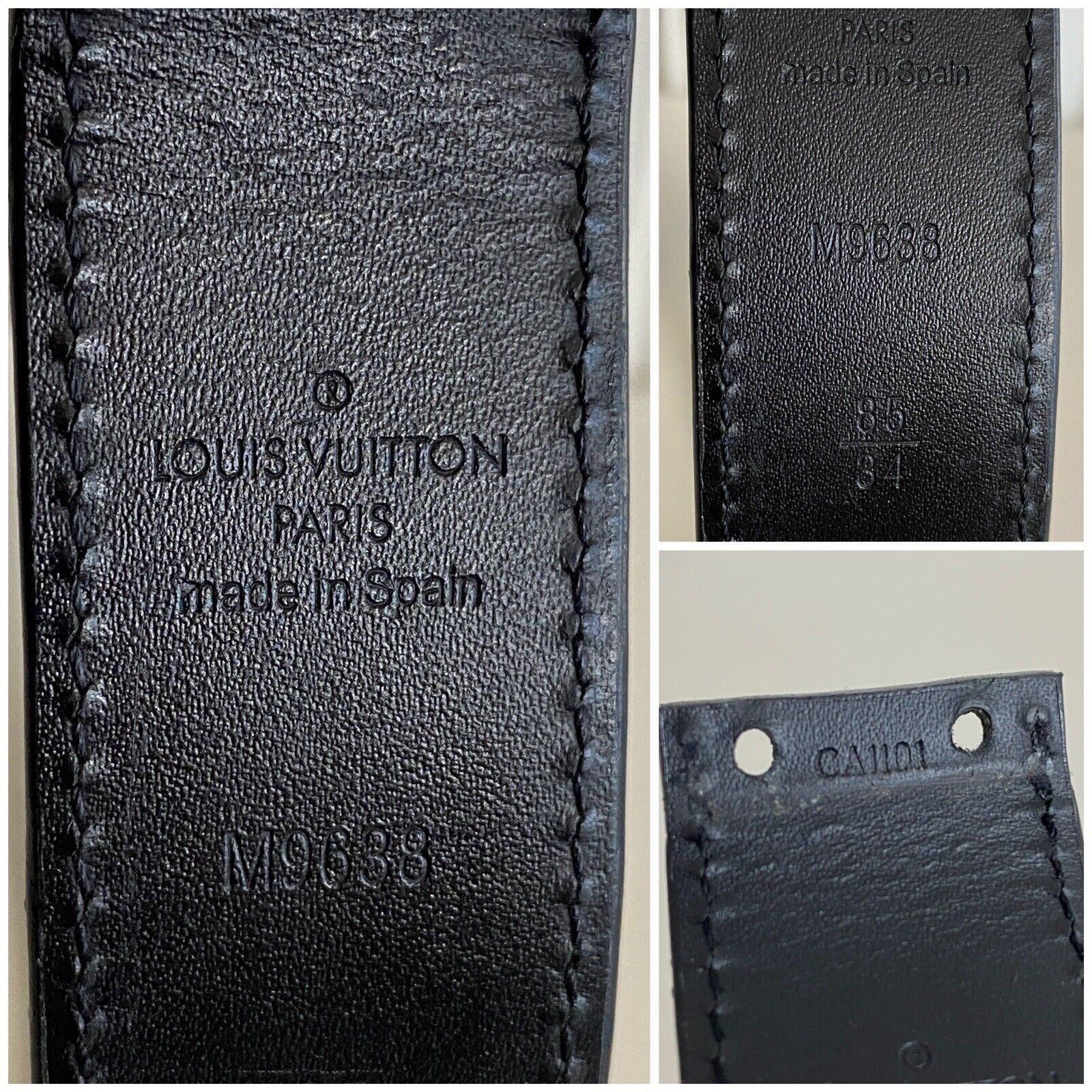 Louis Vuitton Louis Vuitton Black Damier Graphite Suntulle CUT Buckle Belt Size 30 - 7 Thumbnail