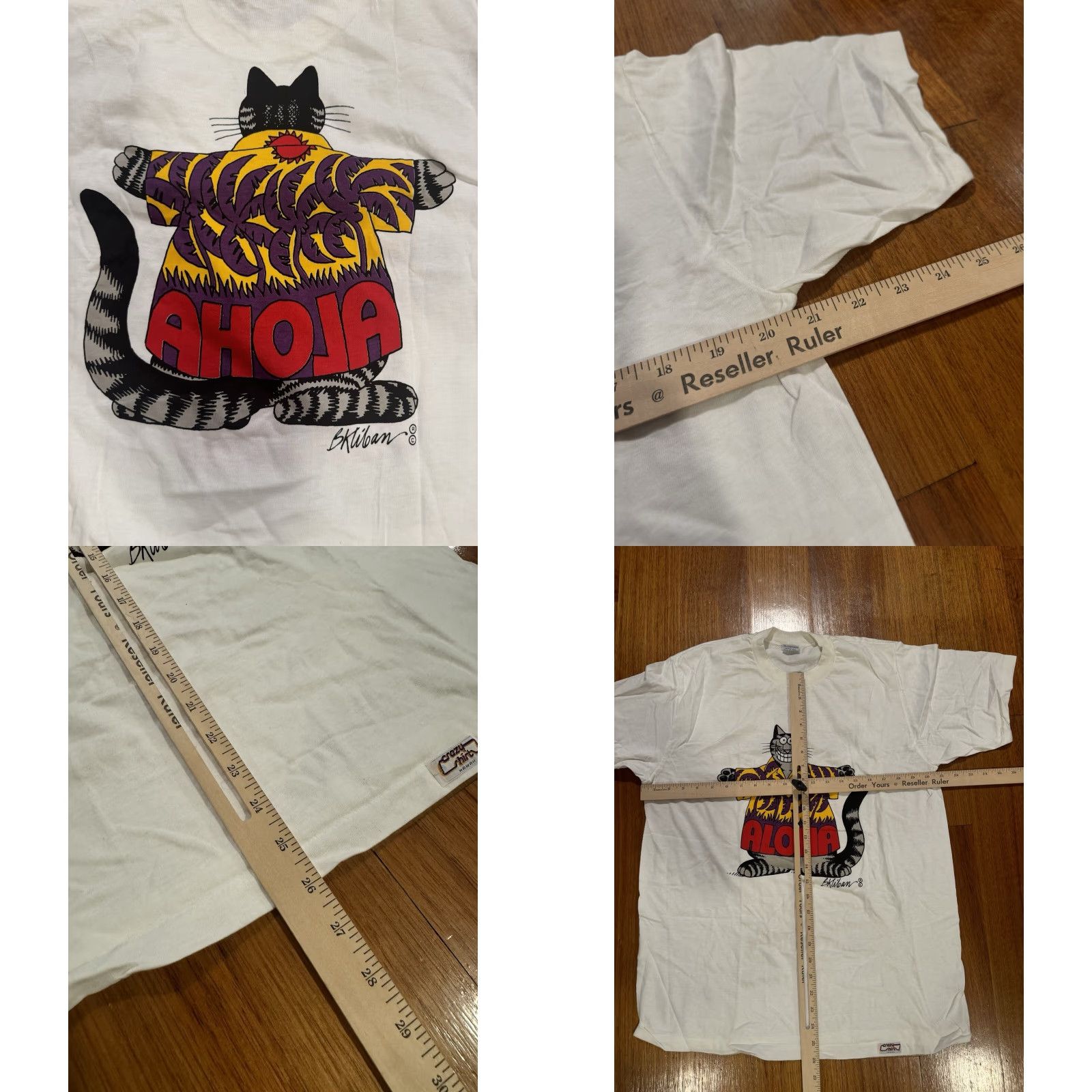 Vintage VINTAGE Crazy Shirts Hawaii B Kliban Cat Shirt Aloha 90s Large Single Stitch USA Shirt Unisex Adults Mens Womens Size US L / EU 52-54 / 3 - 9 Thumbnail