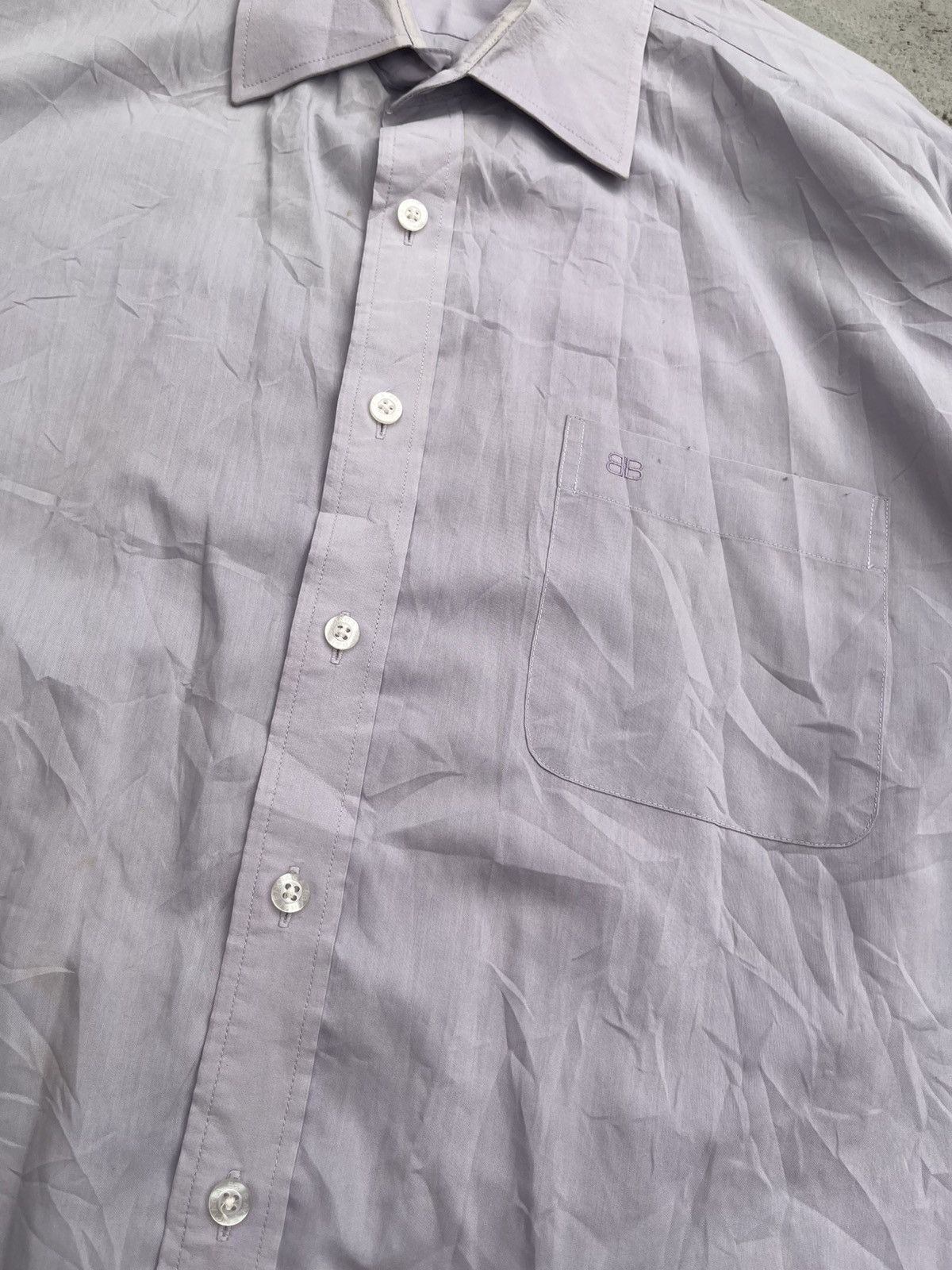 Balenciaga VINTAGE BALENCIAGA PURPLE FADED SLIK BUTTON SHIRT LONGSLEVEE Size US M / EU 48-50 / 2 - 8 Thumbnail