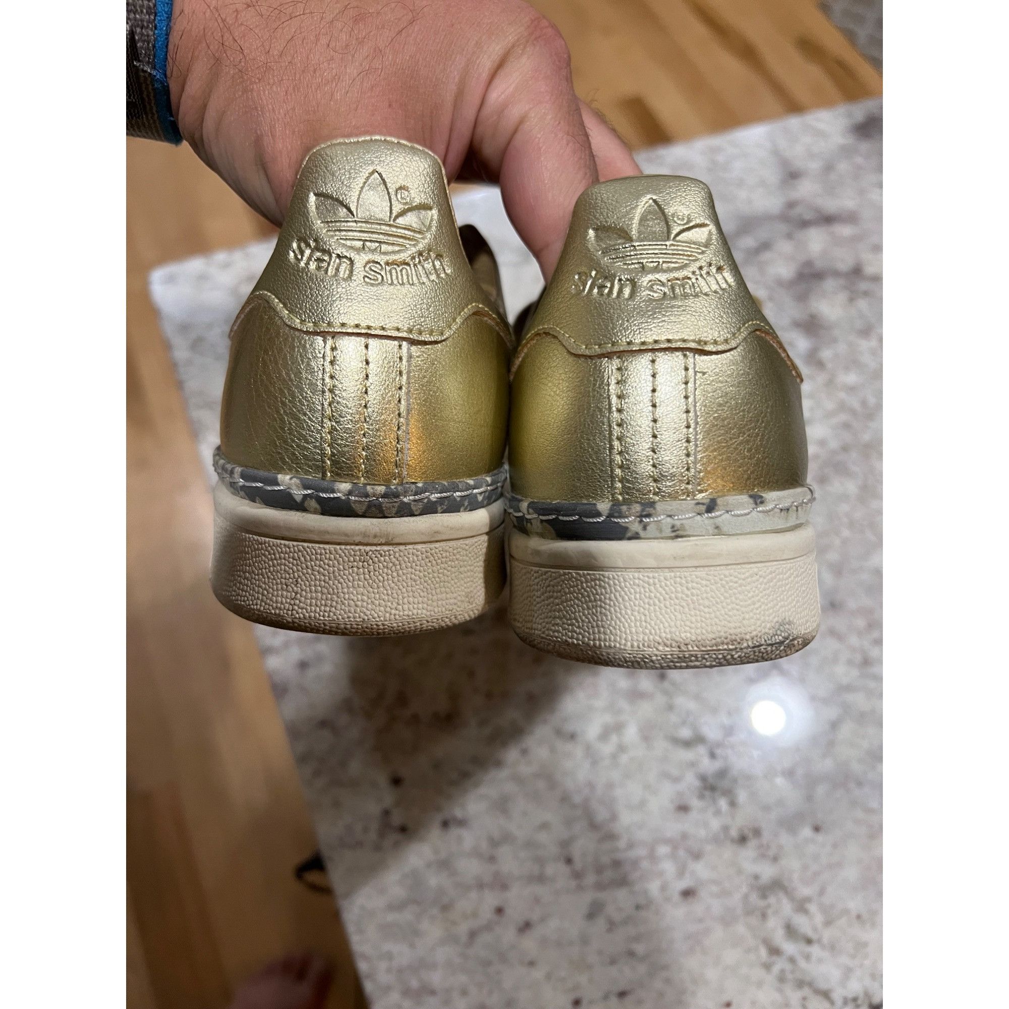 Adidas ADIDAS STAN SMITH NEW BOLD Gold Metallic Shoes - Size 8.5 Size US 8.5 / IT 38.5 - 5 Thumbnail