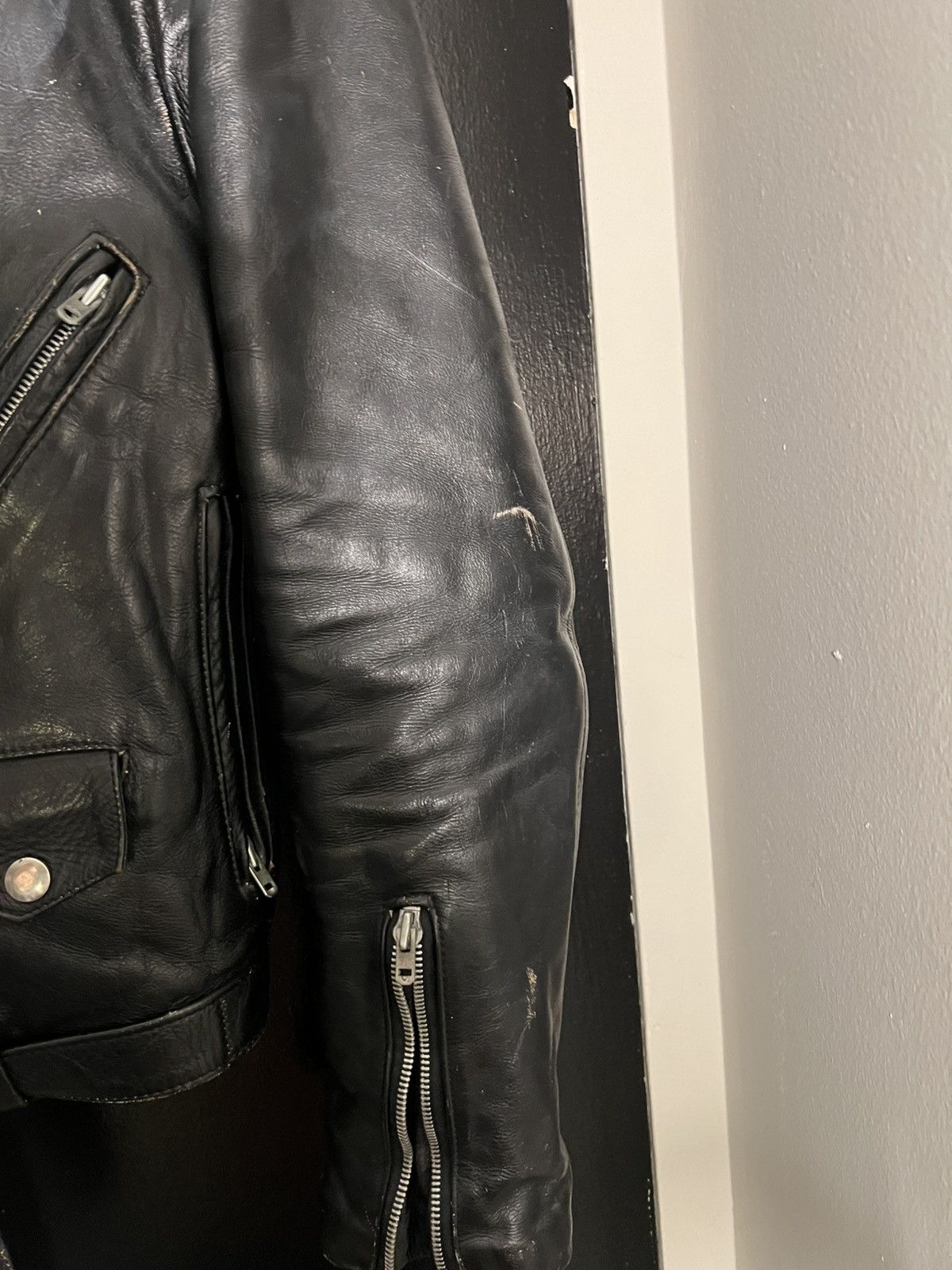 Vintage Black Vintage Leather Jacket Size xs Size US XS / EU 42 / 0 - 4 Thumbnail