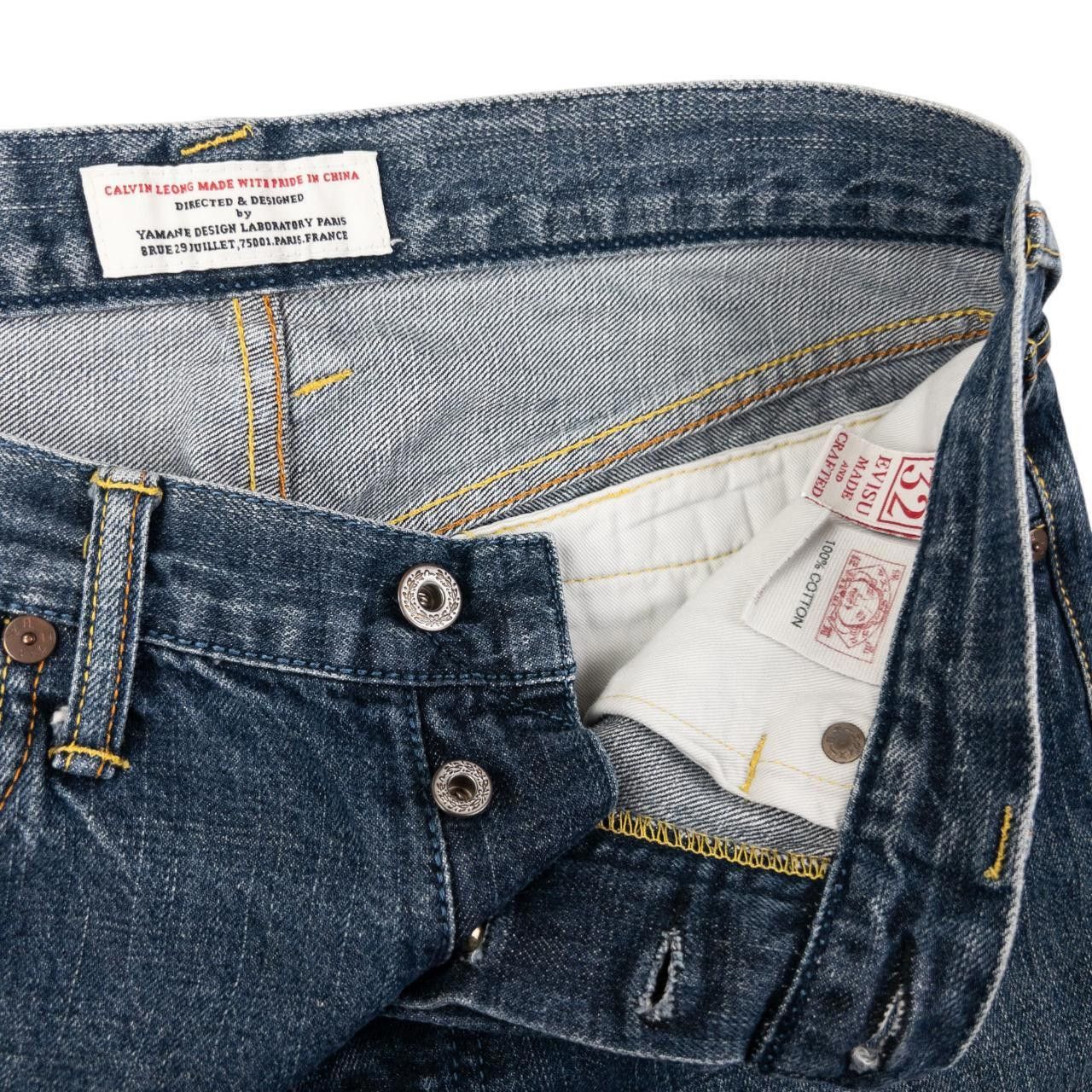 Evisu Vintage Evisu Painted Gull Japanese Denim Shorts Size W31 Size US 31 - 5 Thumbnail