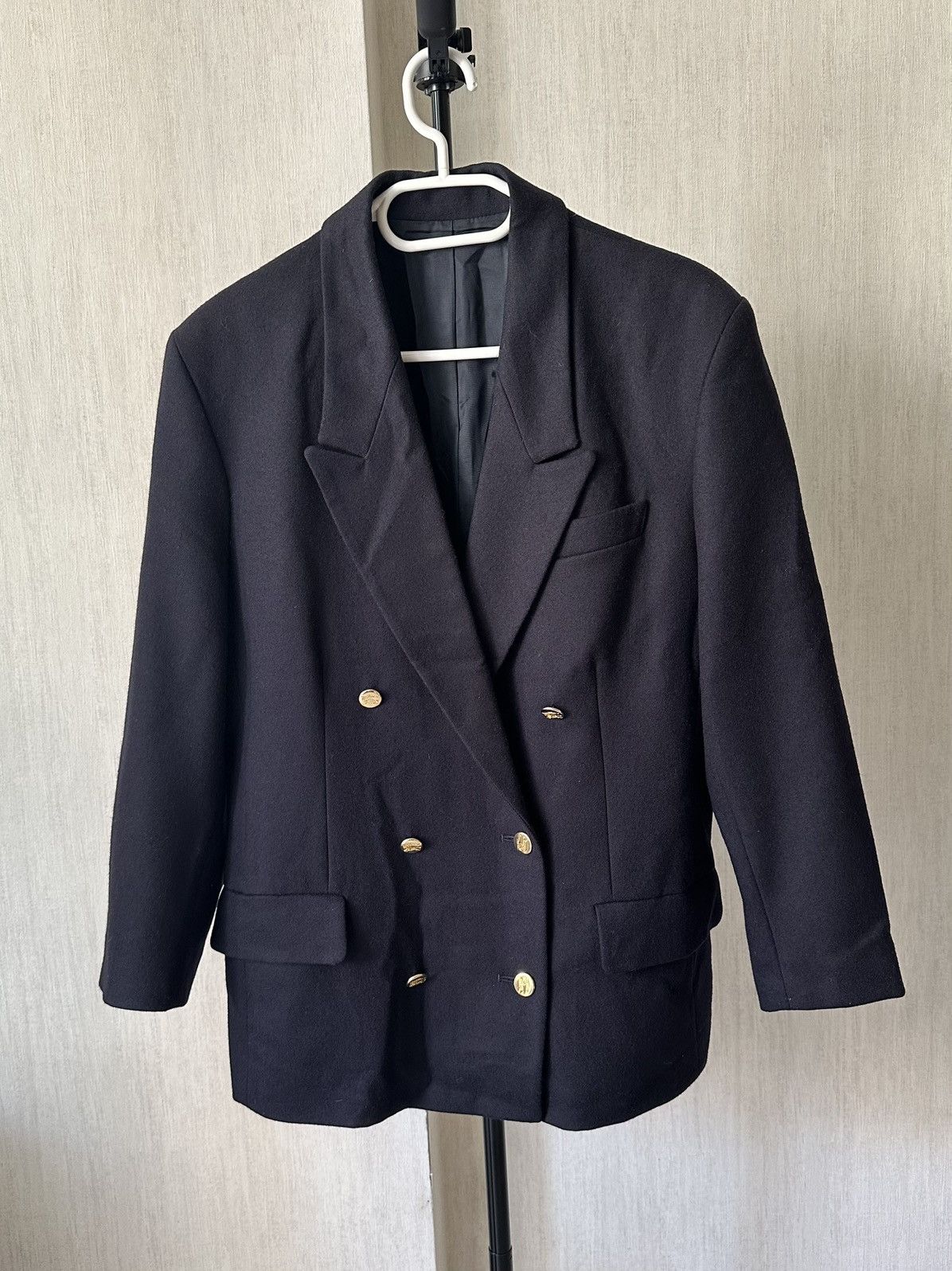 Other Vintage Burberrys Navy Wool Blazer Jacket Size XS / US 0-2 / IT 36-38 - 2 Thumbnail