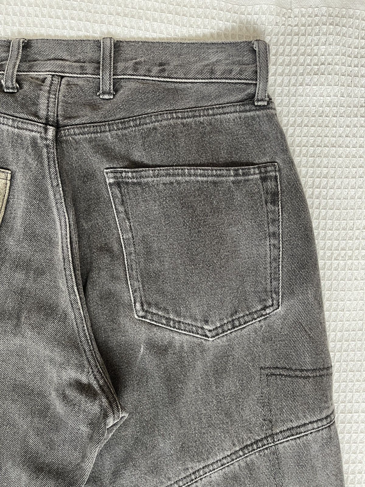 PPFM Vintage’90s🔥PPFM🔥Double Knee Leather Part CowHide Jeans Size US 31 - 17 Thumbnail
