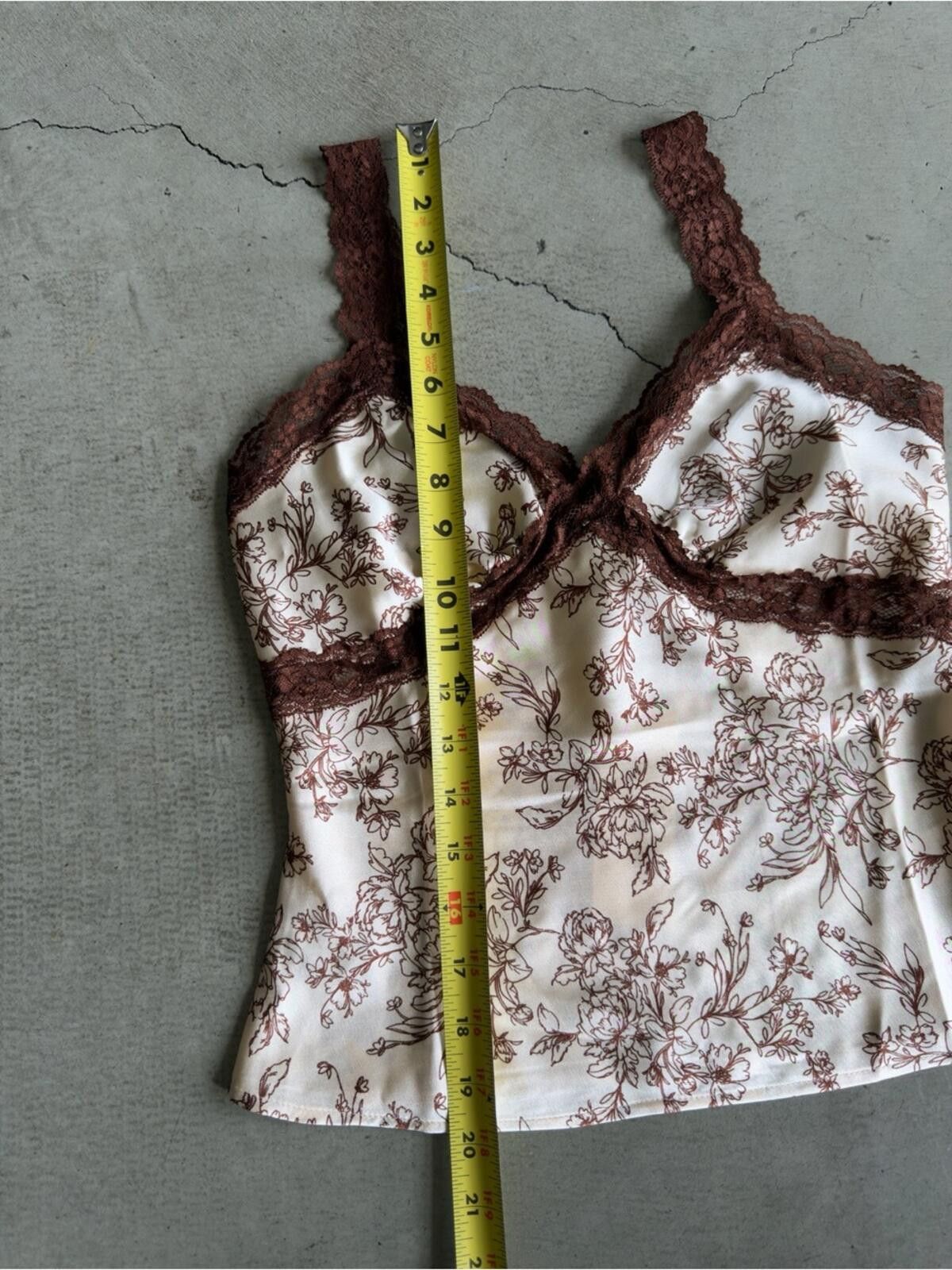 REVOLVE Thirty Thirty / Floral Lace Cami Top / Cream Brown Size S / US 4 / IT 40 - 3 Thumbnail