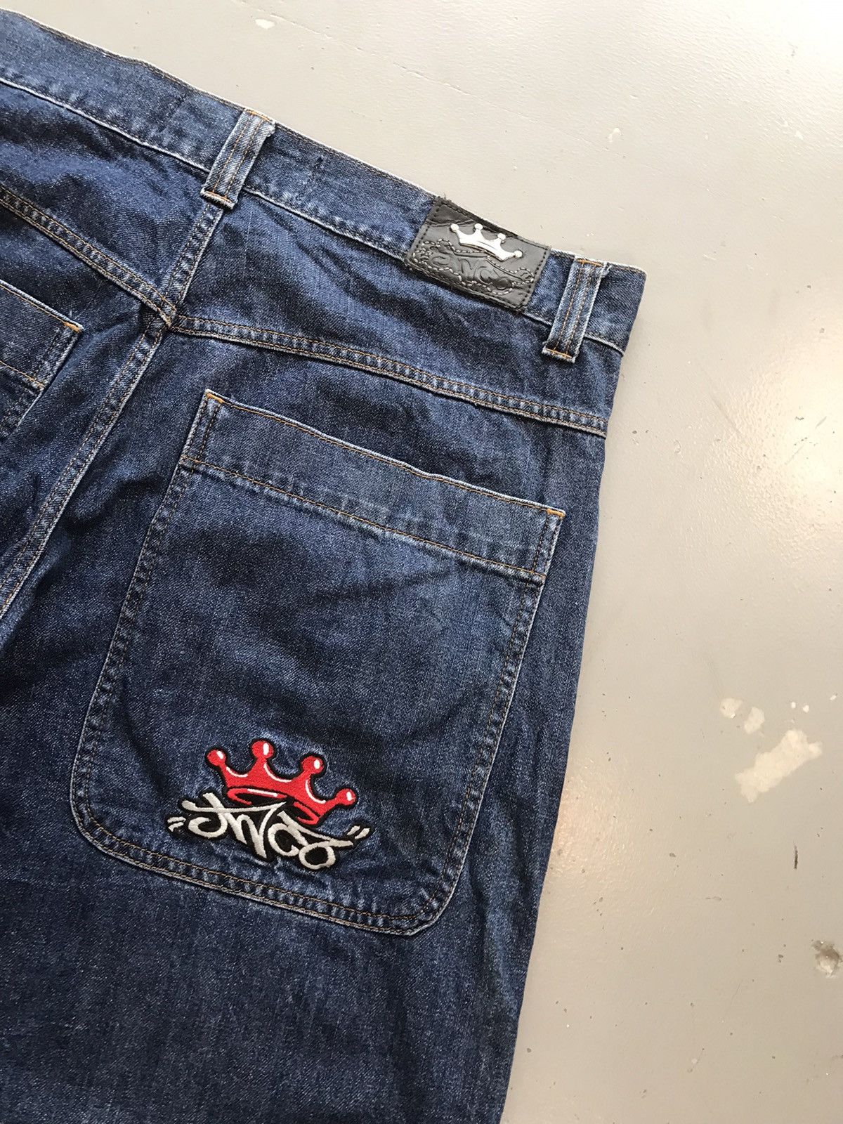 JNCO × Vintage Vintage Jnco SpellOut embroidered big pocket denim Size US 38 / EU 54 - 11 Thumbnail