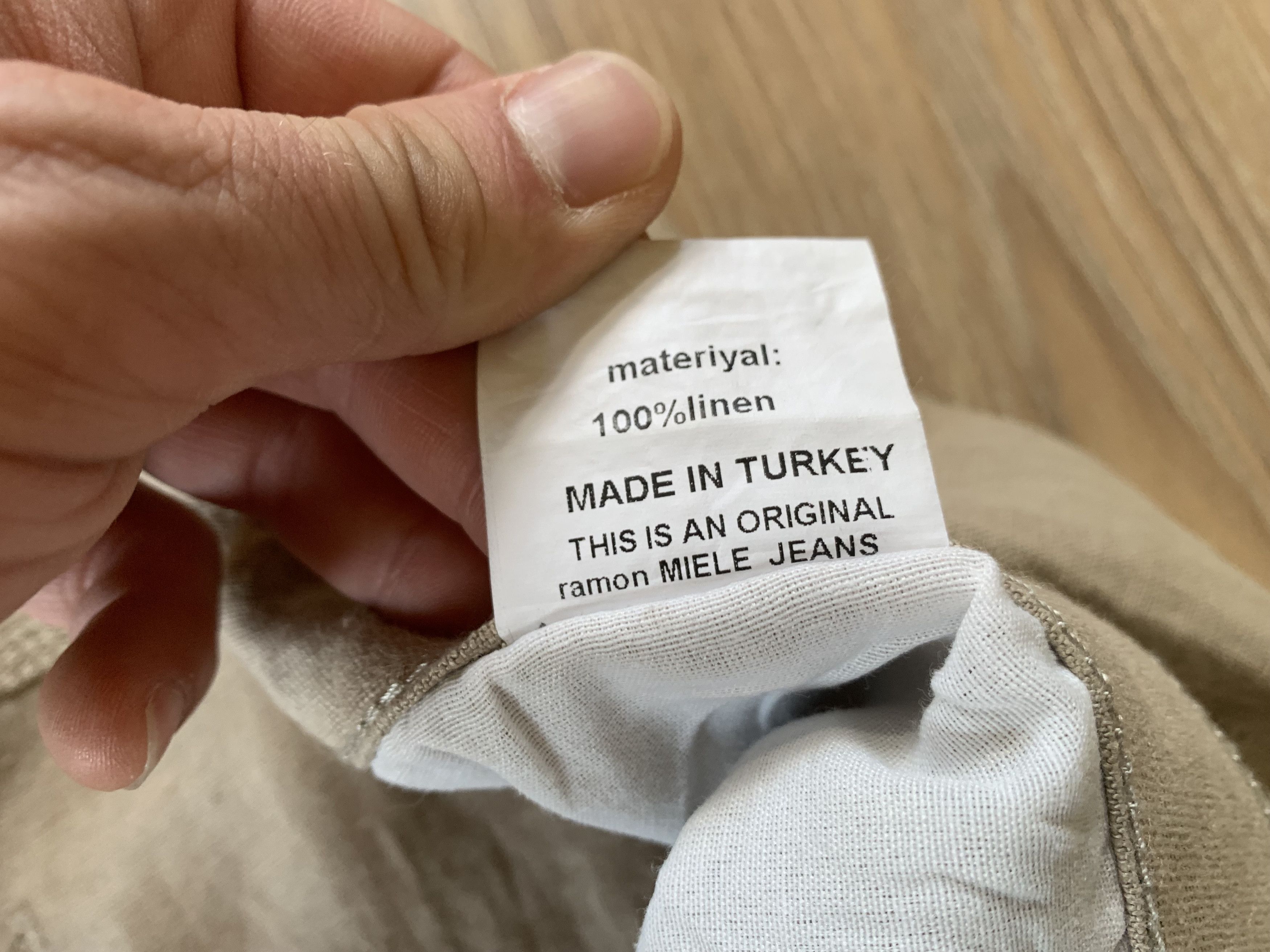 Designer Ramon Miele Mens Big Size Casual Linen Pants Trousers Size US 44 / EU 60 - 9 Thumbnail