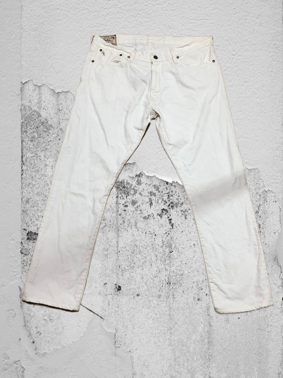 Polo Ralph Lauren vintage Denim pants white logo Polo Ralph Lauren jeans Y2K Size US 36 / EU 52 - 1 Thumbnail