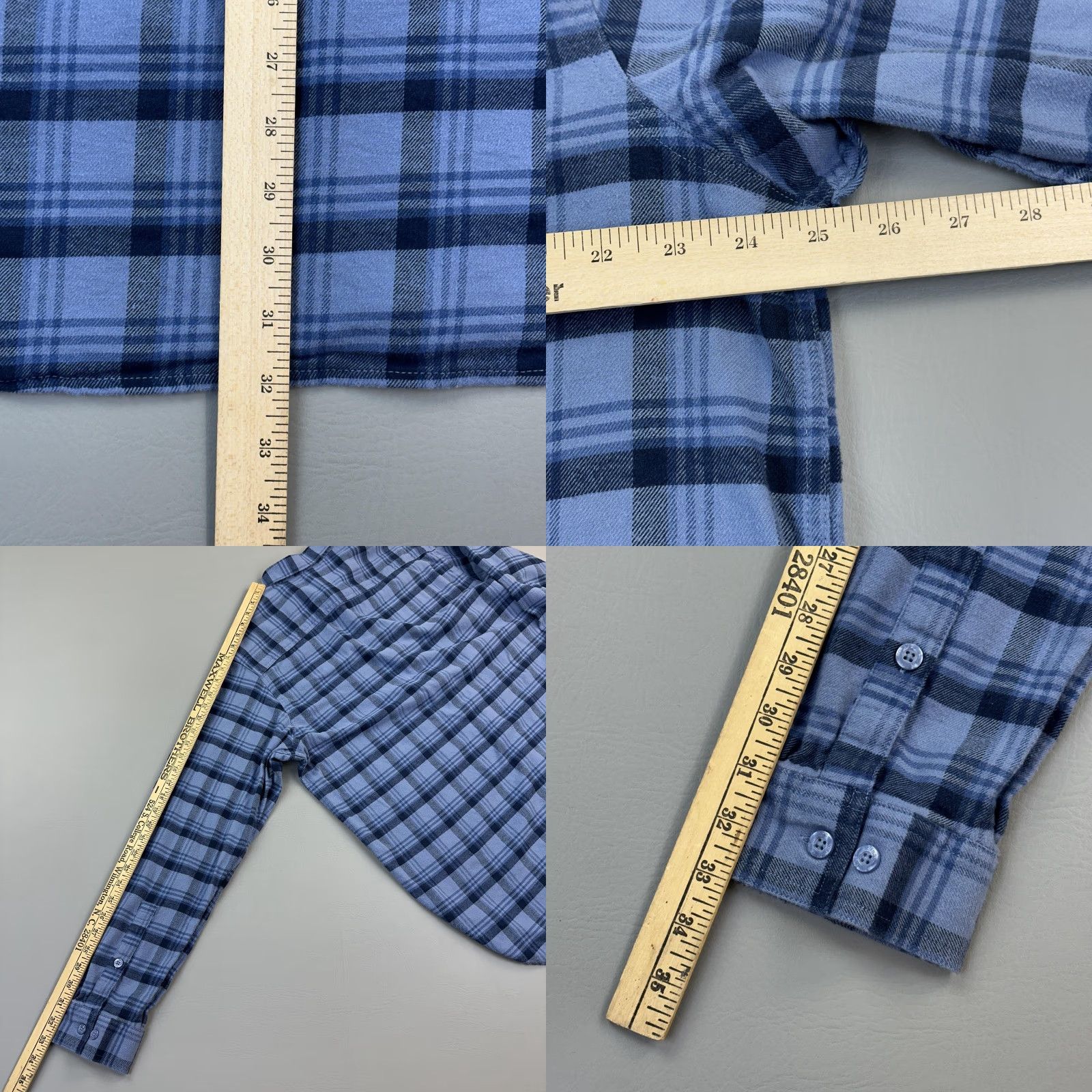 Vintage Columbia Cornell Woods Shirt Mens XLT Blue Plaid Flannel Button Up Long Sleeve Size US XL / EU 56 / 4 - 9 Thumbnail