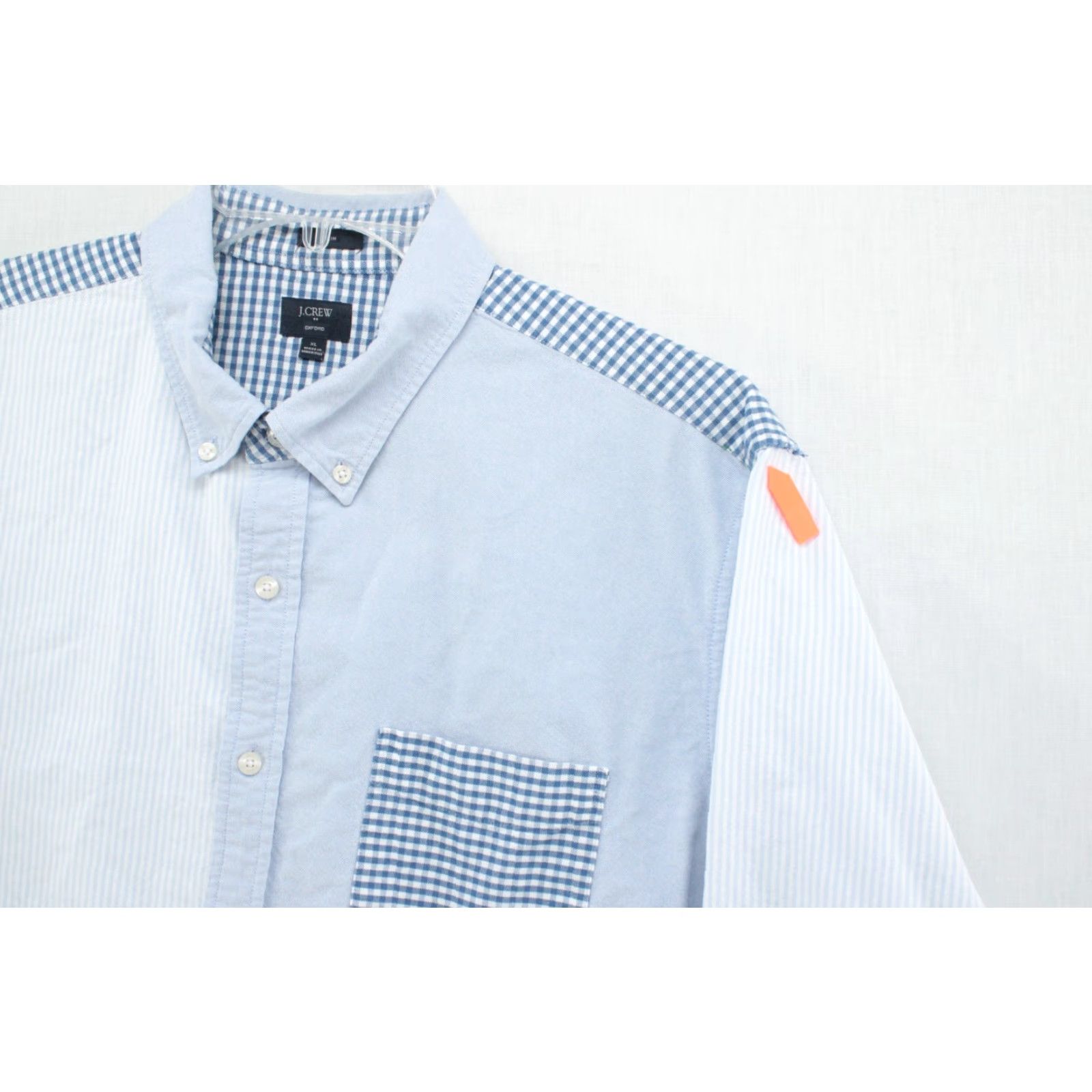 J.Crew J.CREW Slim Fit Shirt Men's XL Blue Plaid Striped Button-Up Oxford Preppy - Vintage? No Size US XL / EU 56 / 4 - 3 Thumbnail
