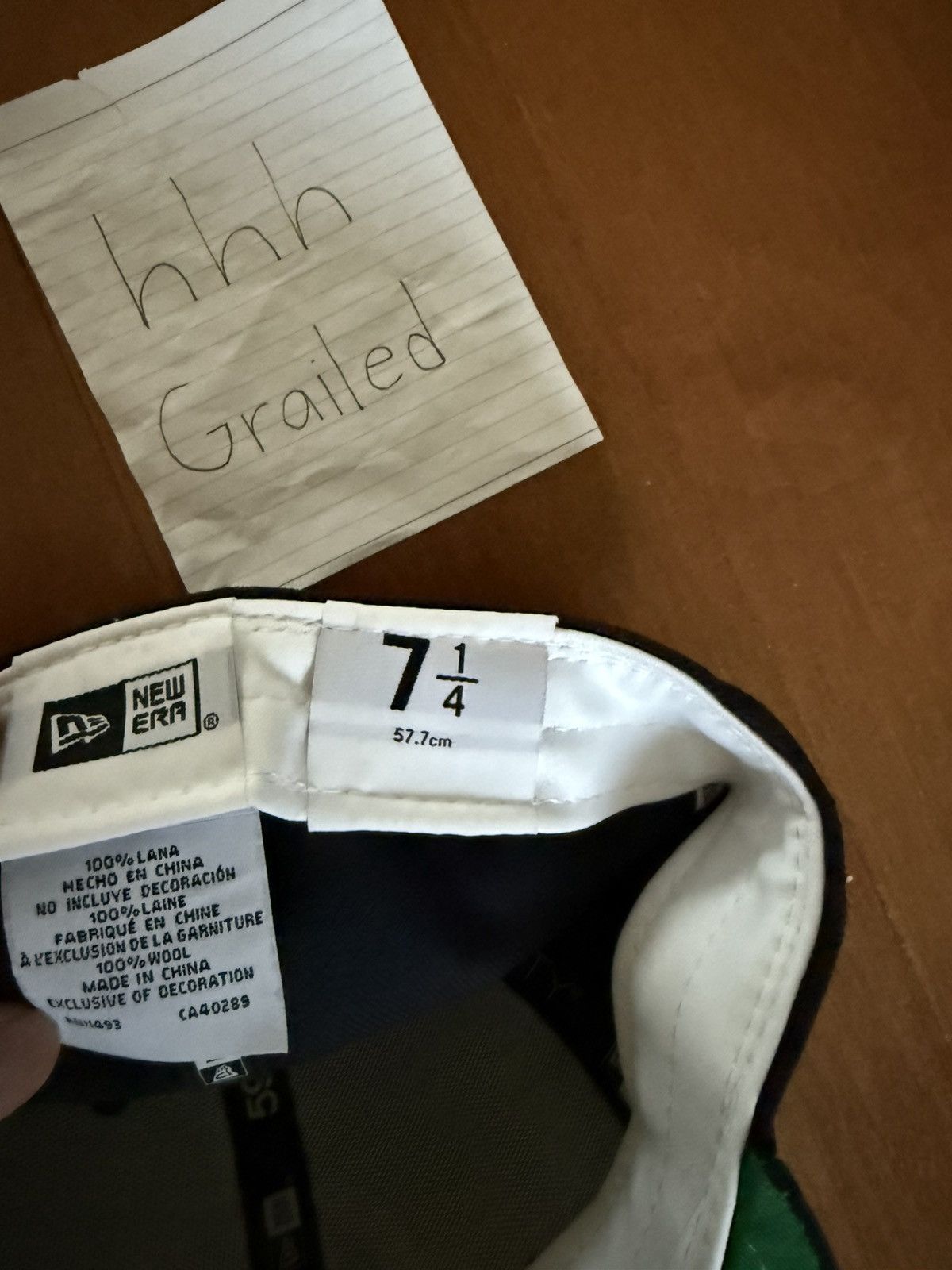 HIDDEN × New Era Size 7 1/4 Navy Hidden NY New Era Fitted Hat Size ONE SIZE - 4 Thumbnail
