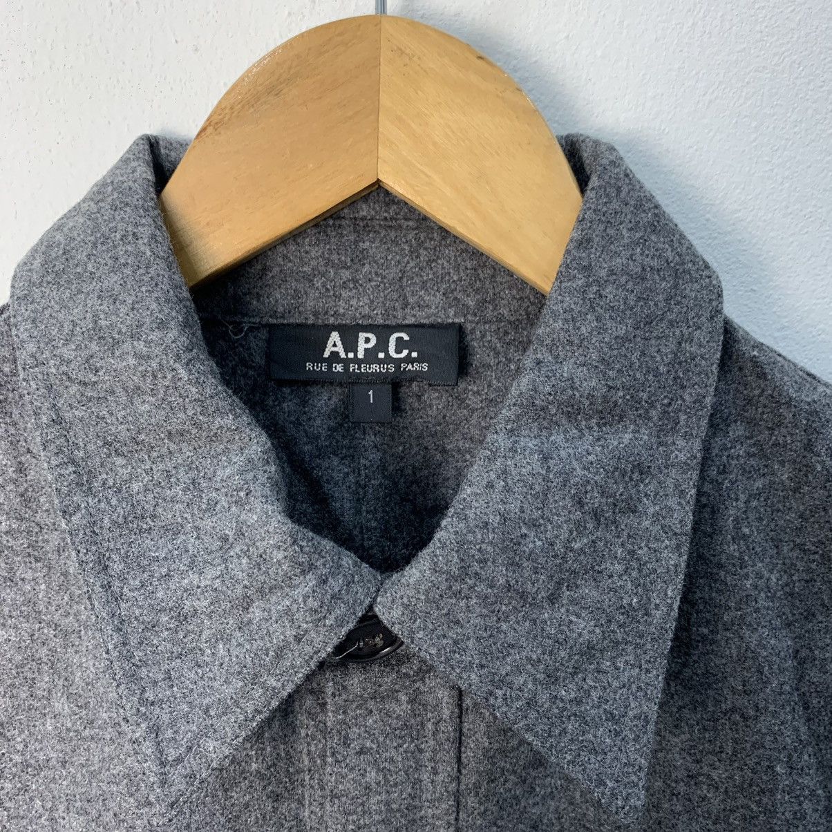 A.P.C. A.P.C Denim Shirt Workwear Design Fleece Size US S / EU 44-46 / 1 - 4 Thumbnail
