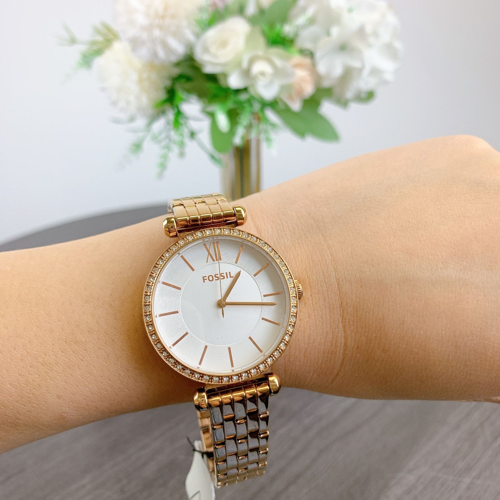 Fossil Fossil BQ3497 Tillie Three-Hand Rose Gold Stainless Watch Size ONE SIZE - 1 Thumbnail