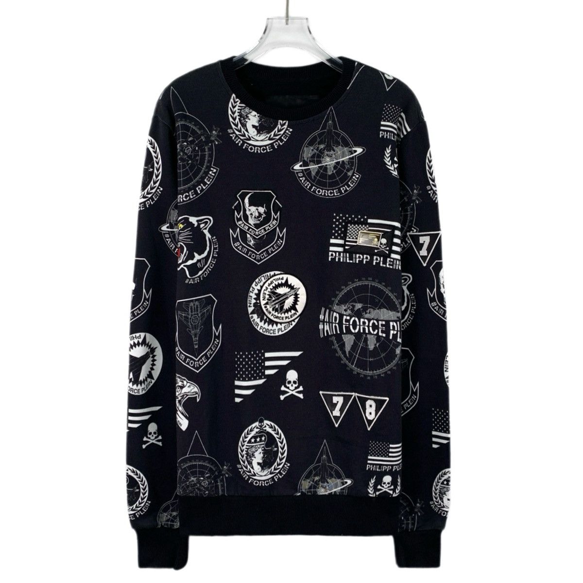 Philipp Plein Philipp Plein Badge Printed Long Sleeve Sweatshirt K26WX Size US L / EU 52-54 / 3 - 1 Thumbnail