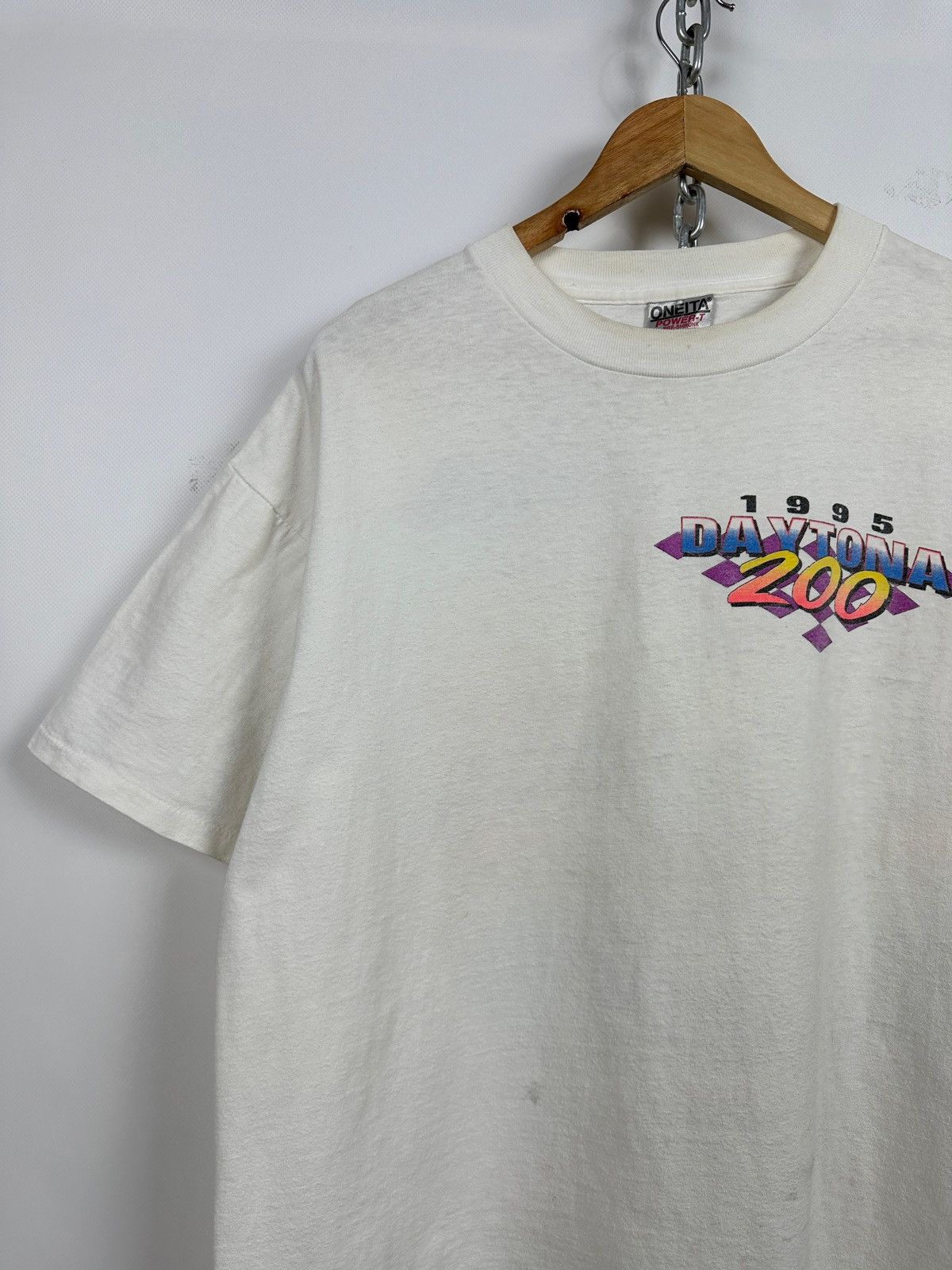 Vintage 1995 Vintage Daytona 200 Moto Single Stitch T-Shirt Size US XL / EU 56 / 4 - 13 Thumbnail