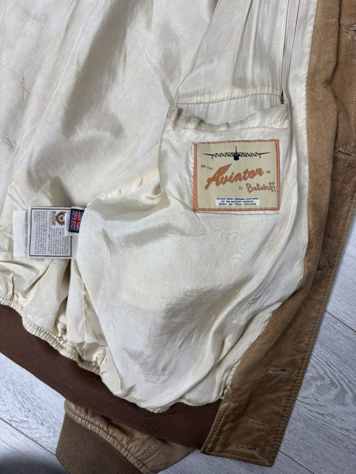 Belstaff × Vintage Rare vintage Belstaff gold Aviator leather jacket Size US L / EU 52-54 / 3 - 14 Thumbnail
