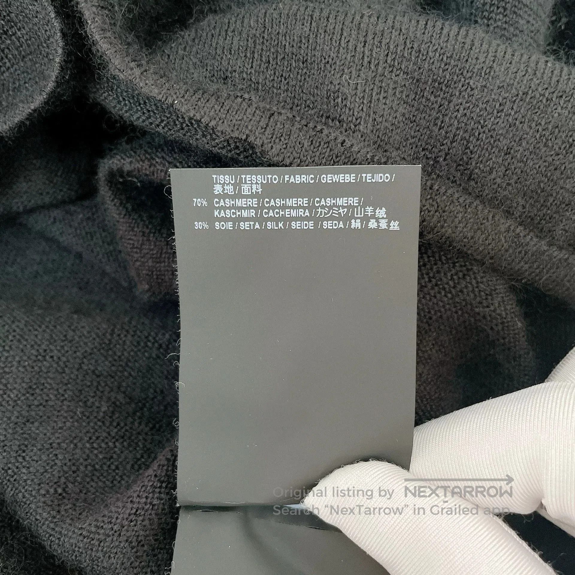 Saint Laurent Paris Saint Laurent Black Cashmere Lace-Up Sweater. Size M / US 6-8 / IT 42-44 - 7 Thumbnail