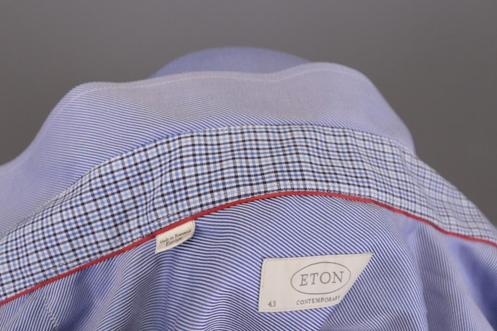 Eton Eton Contemporary Fit Blue Check Shirt Size 43 / 17 Size US M / EU 48-50 / 2 - 11 Thumbnail