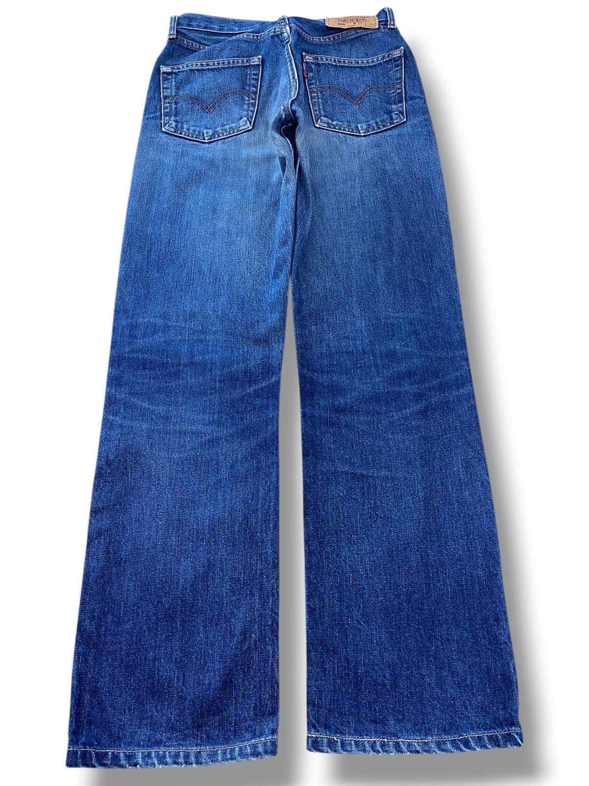 Levi's Levi’s Blue Wash Whiskered Style Straight Leg Jeans Size US 28 / EU 44 - 3 Thumbnail
