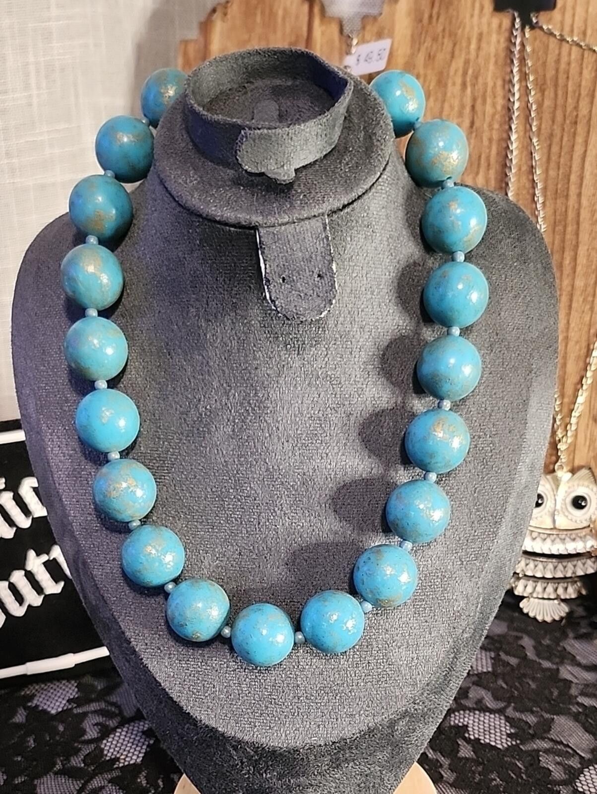 Other Turquoise Colored Bead Necklace - Unbranded Size ONE SIZE - 1 Thumbnail