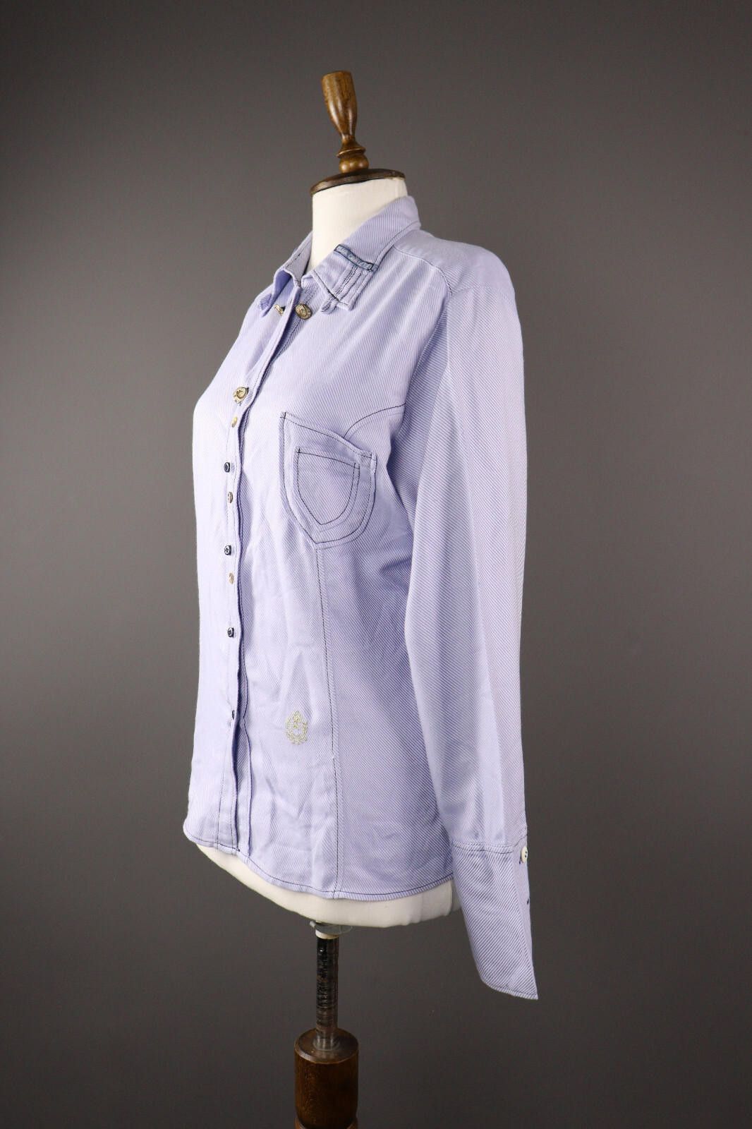 Designer Elisa Cavaletti Basic Loose Blouse Button Shirt Size XXL / 5 Size XXL / US 16-18 / IT 52-54 - 4 Thumbnail