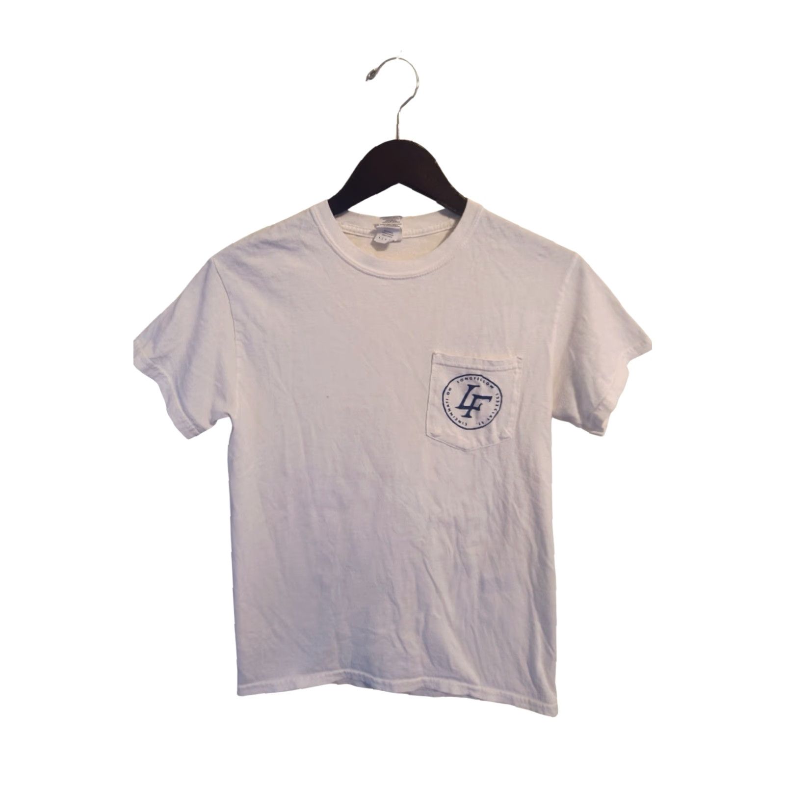 Gildan Gildan T-Shirt Pocket Longfellow Cincinnati White 100% Cotton Unisex S GUC 2010s Mens Girls Boys Size US S / EU 44-46 / 1 - 5 Thumbnail