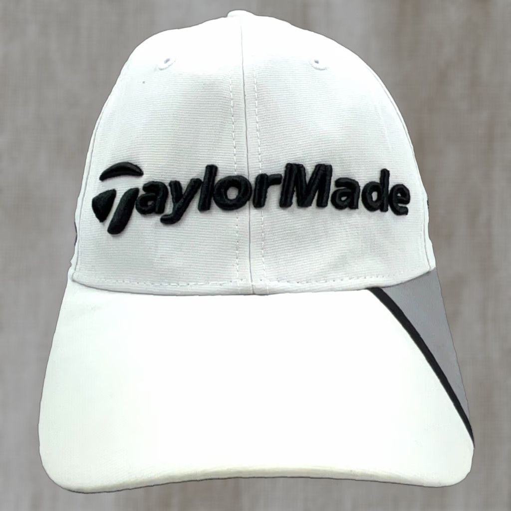 TaylorMade TaylorMade Hat Cap Strap Back White Golf Tour Performance SLDR Dad Spell Out Size ONE SIZE - 1 Thumbnail