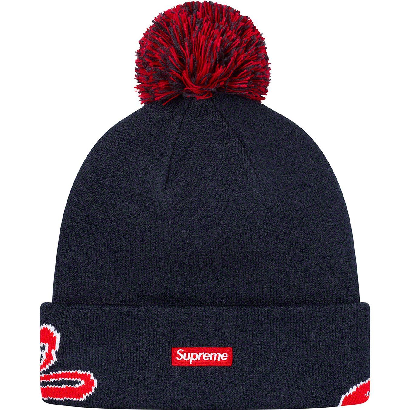 Supreme Supreme x New Era Script Cuff Beanie FW 19 NAVY Size ONE SIZE - 2 Thumbnail