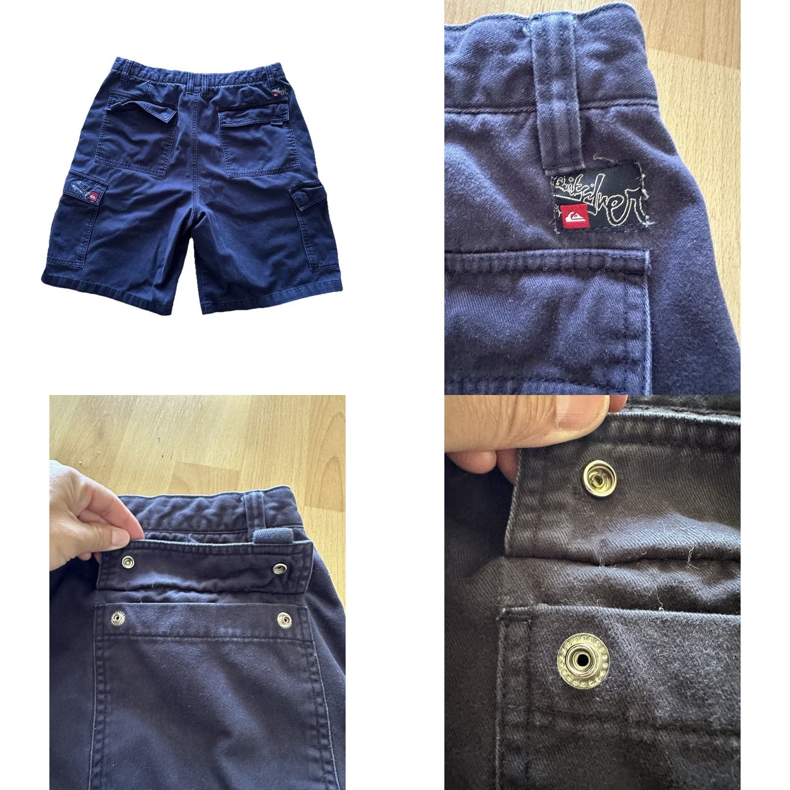 Quiksilver Vintage Quicksilver Shorts Mens 34 Black Baggy Cargo Button Snap Pockets 90s Y2K Size US 34 / EU 50 - 8 Thumbnail