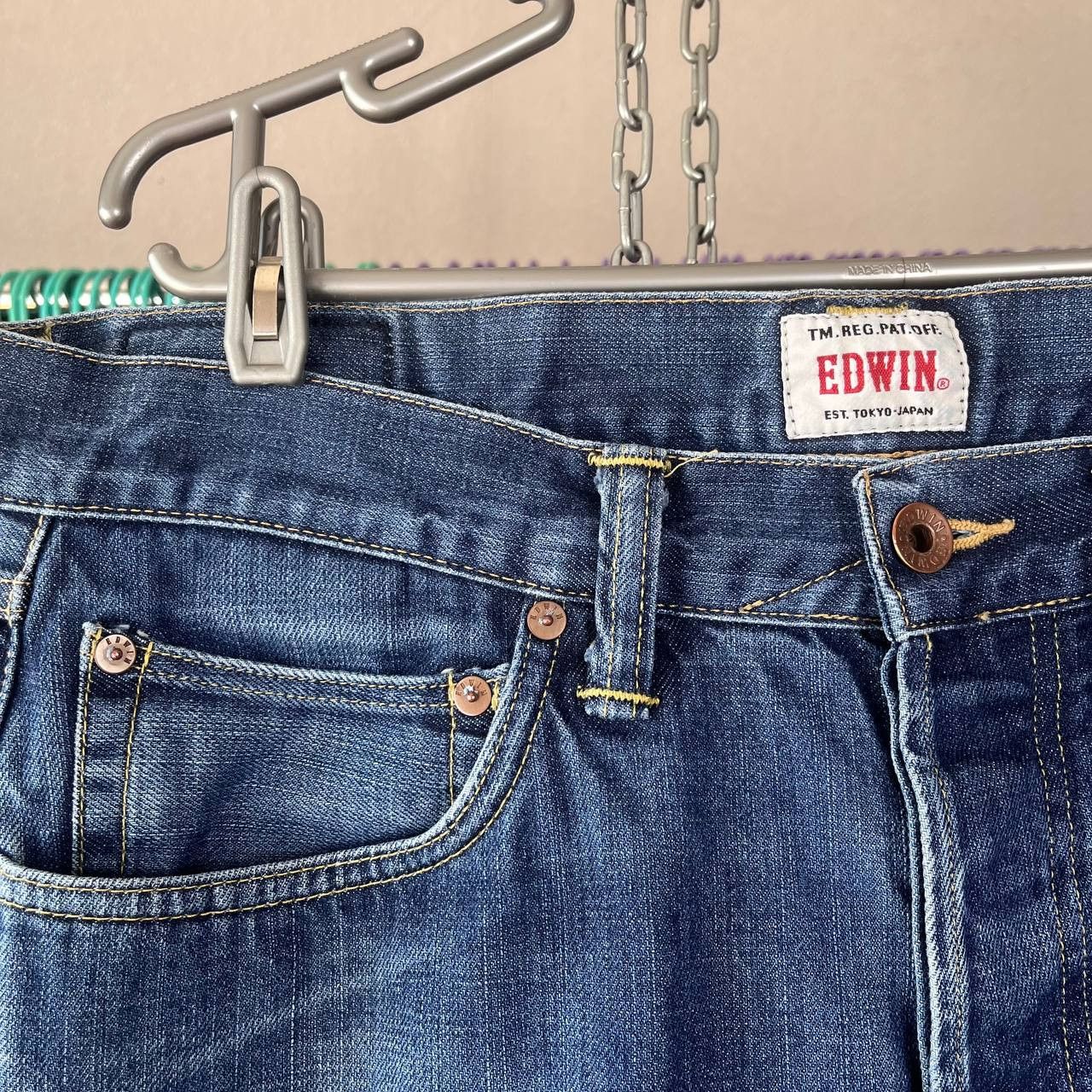 Edwin Edwin ED-55 Relaxed Fit Button Fly Blue Denim Pants Size M Size US 34 / EU 50 - 10 Thumbnail