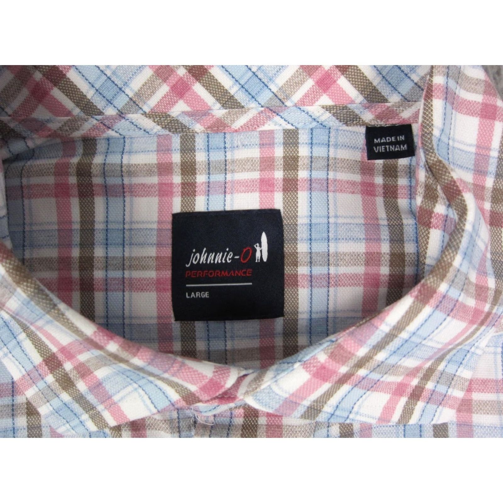johnnie-O Johnnie-O Shirt Mens Large Pink Brown Plaid Button-Up Casual Classic Comfort Size US L / EU 52-54 / 3 - 3 Thumbnail