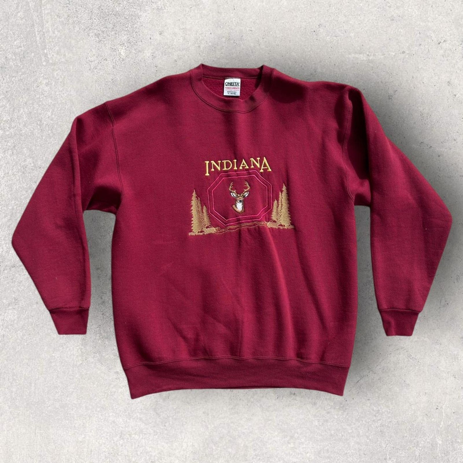 Vintage 90’s Made in USA Indiana Deer Crewneck Size US XL / EU 56 / 4 - 1 Thumbnail