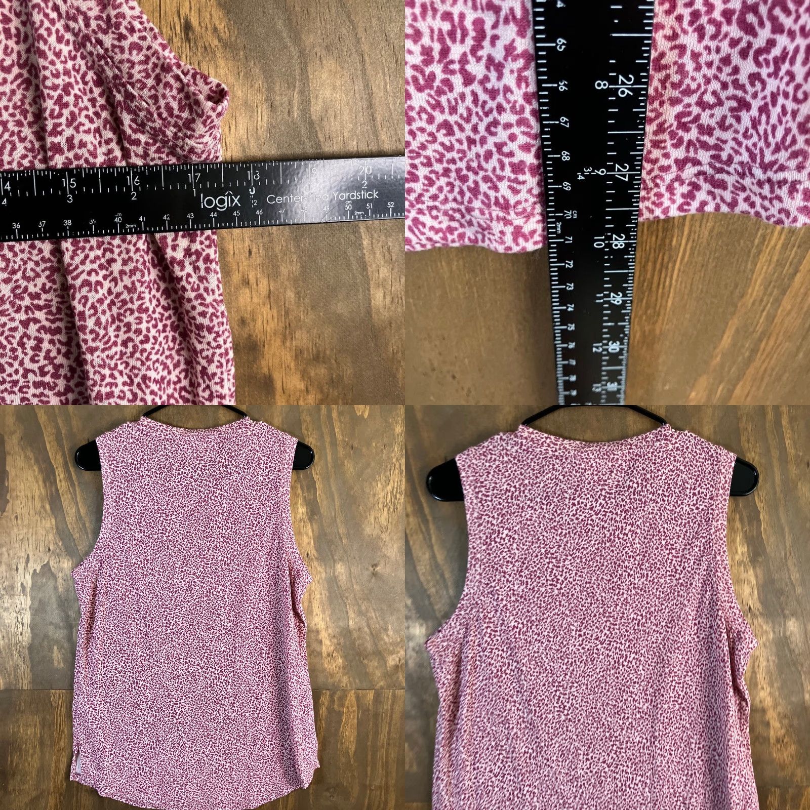 Athleta Athleta Womens Shirt Pink Micro Cheetah Athletic Sleeveless Breezy Tank Large Size L / US 10 / IT 46 - 8 Thumbnail
