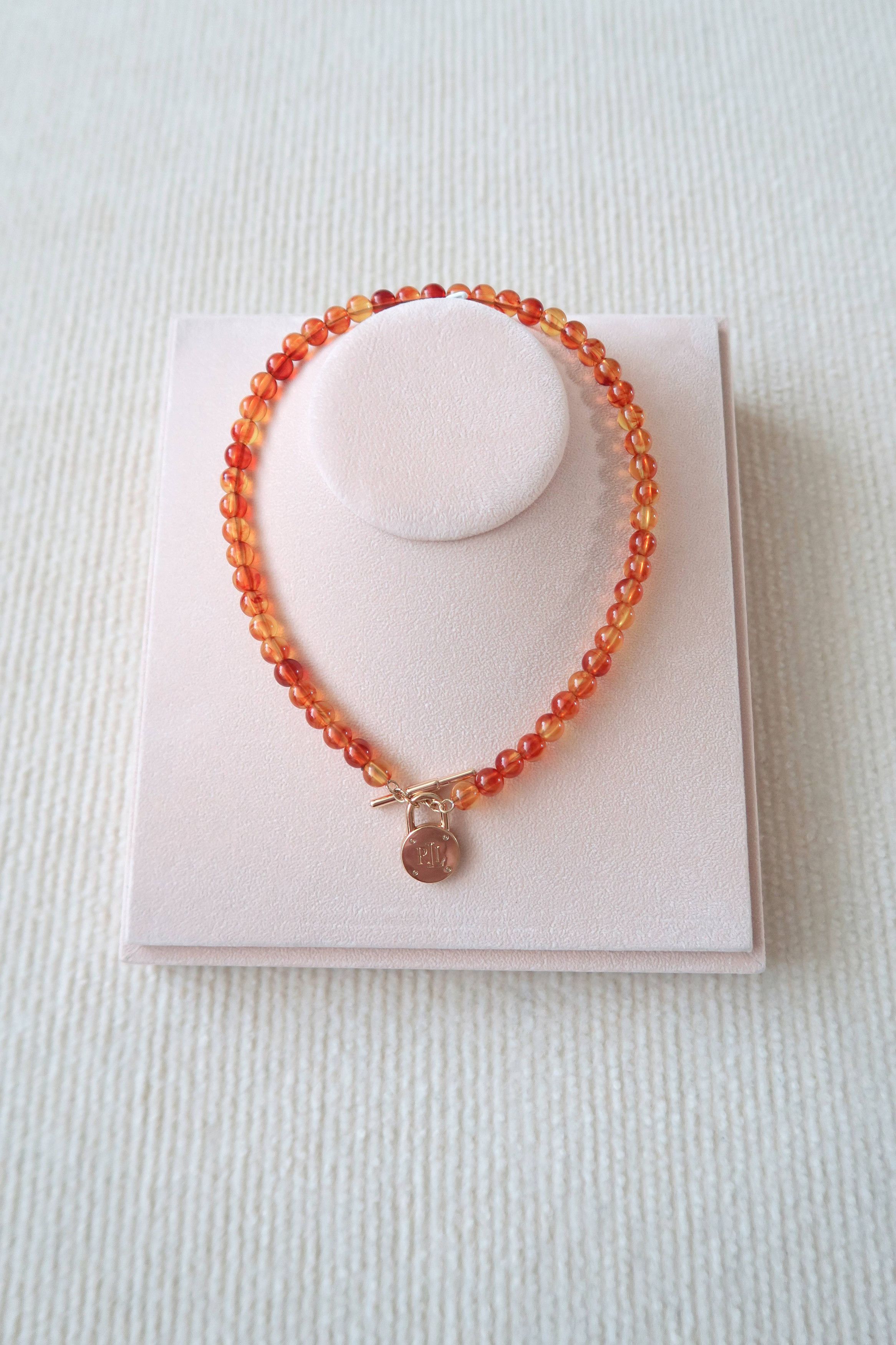 Ralph Lauren Ralph Lauren Unisex RL Polo Charm Brown Beaded Necklace Size ONE SIZE - 1 Thumbnail