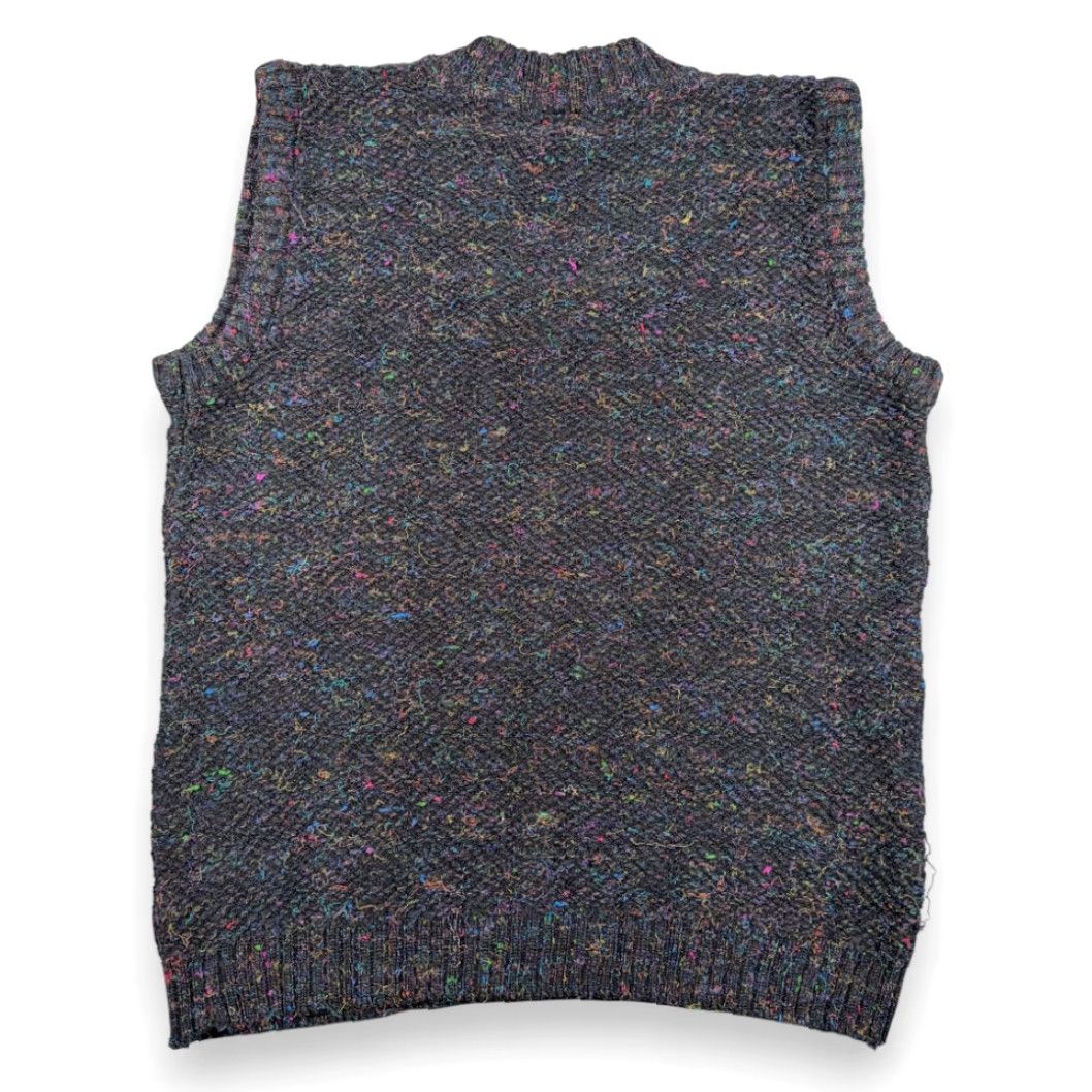 Vintage VINTAGE Bachrach Sweater Vest Men's MEDIUM Black Confetti Knit Wool Blend 80s Size US M / EU 48-50 / 2 - 3 Thumbnail