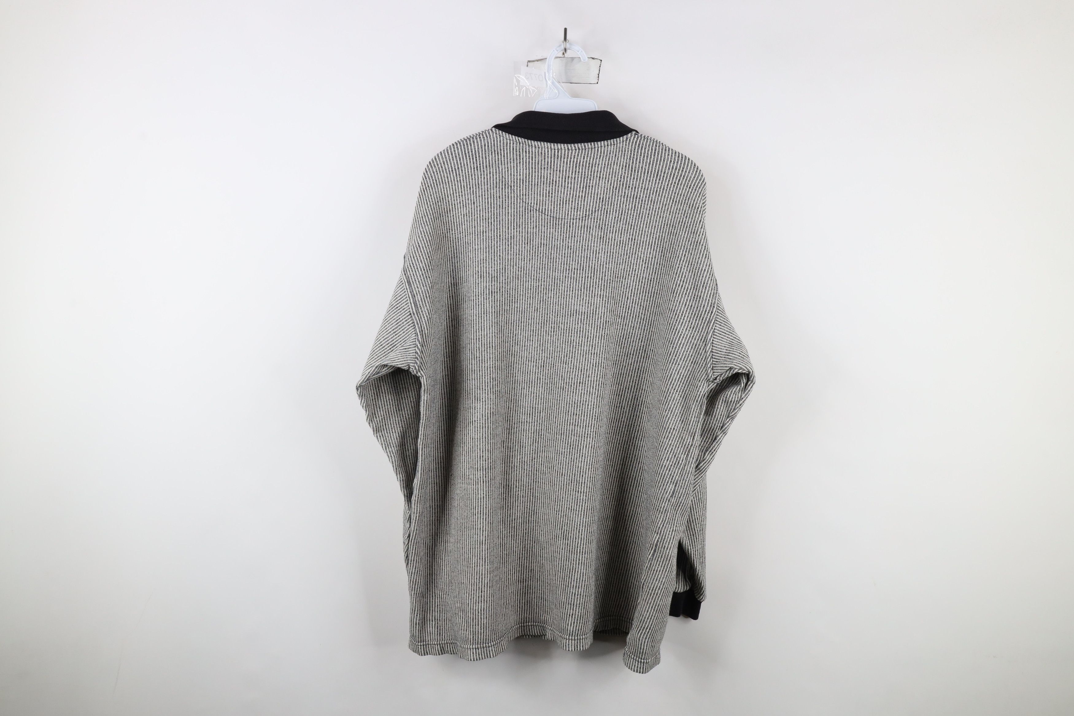 Vintage Vintage 90s Streetwear Knit Long Sleeve Rugby Polo Shirt Size US XL / EU 56 / 4 - 8 Thumbnail