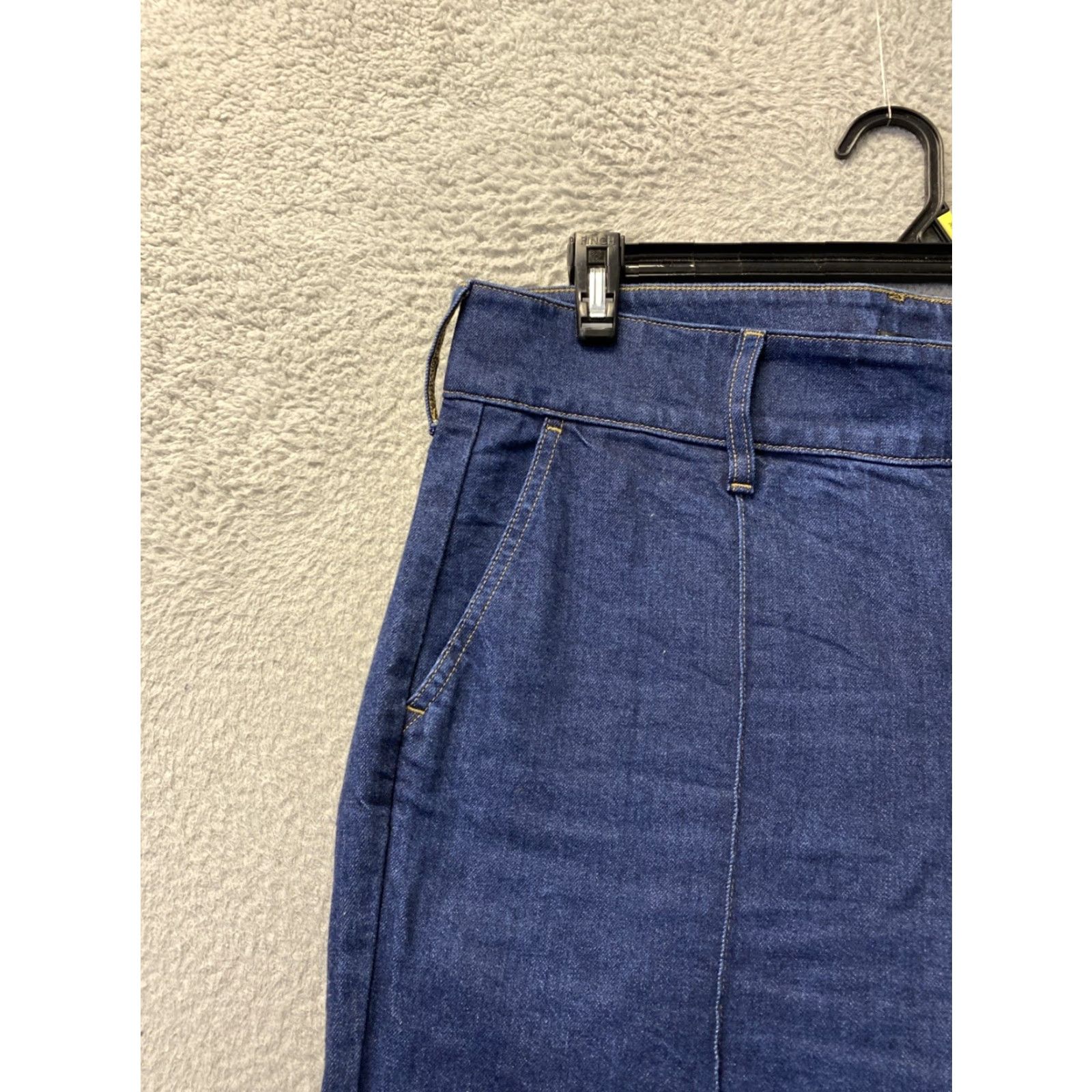 J.Crew J.Crew Jeans Women Wide-Leg 33 Regular Inseam 32 Blue Denim Cotton Button Stacked Buttons N/A Size 24" / US 00 / IT 34 - 3 Thumbnail